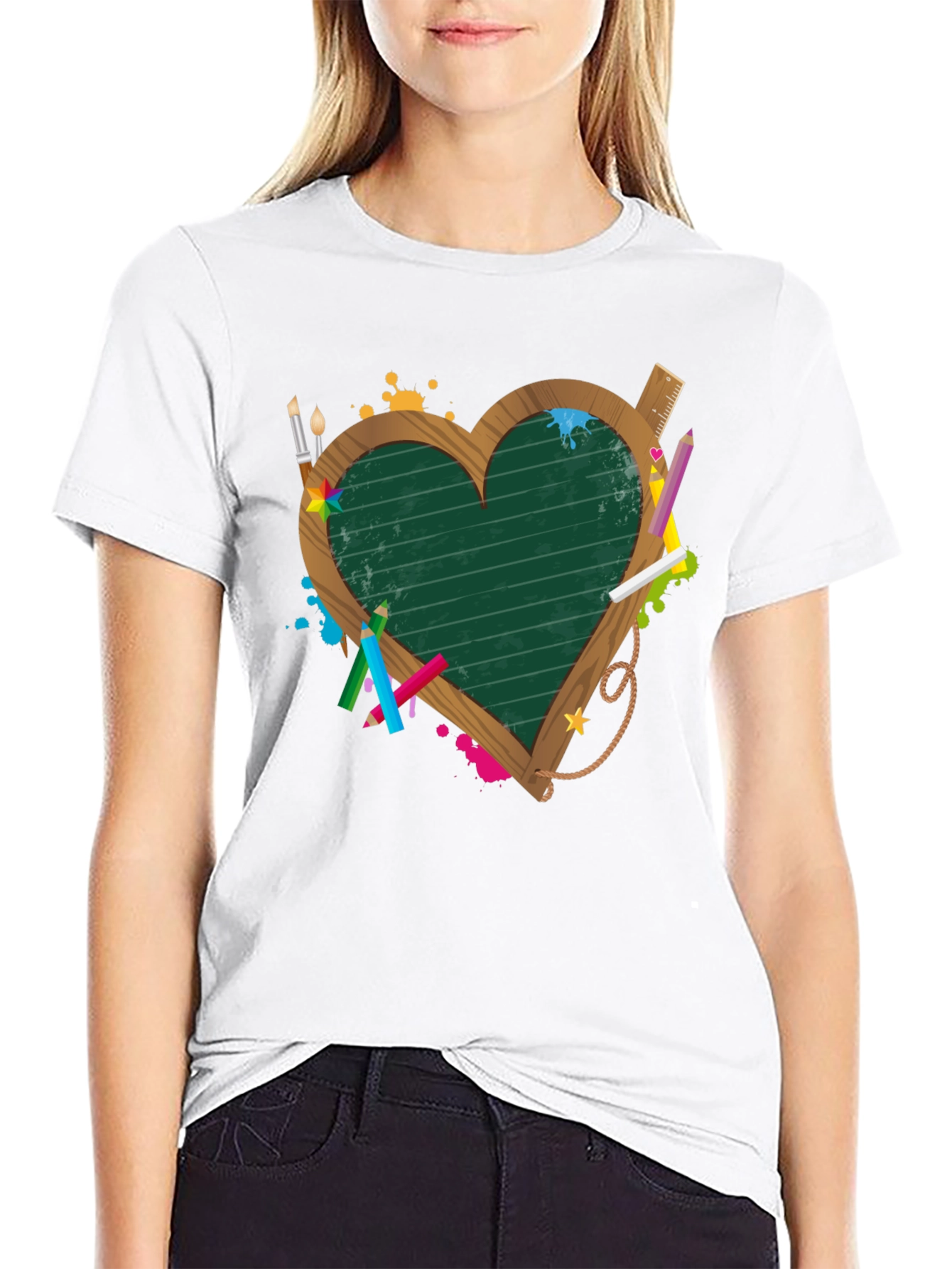Teacher Heart Blackboard T-Shirt