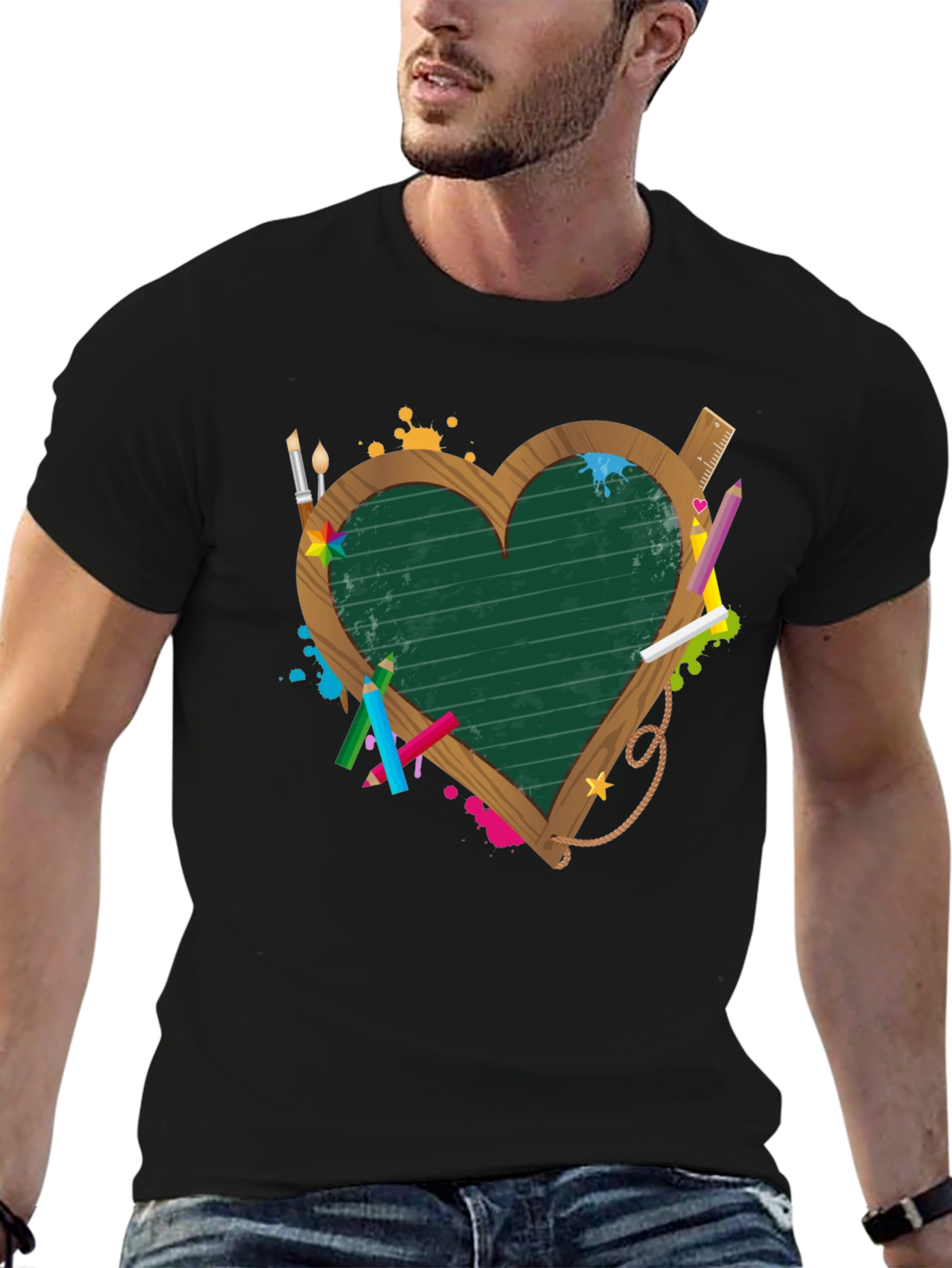 Teacher Heart Blackboard T-Shirt