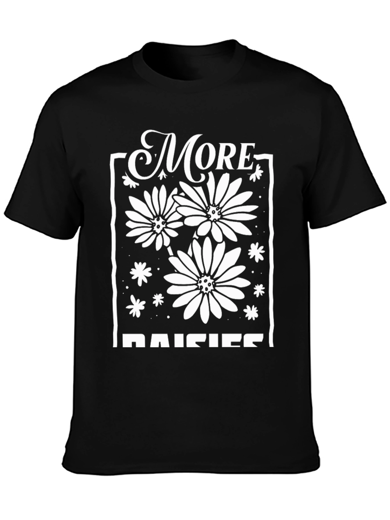 More Daisies Graphic Tee - Black