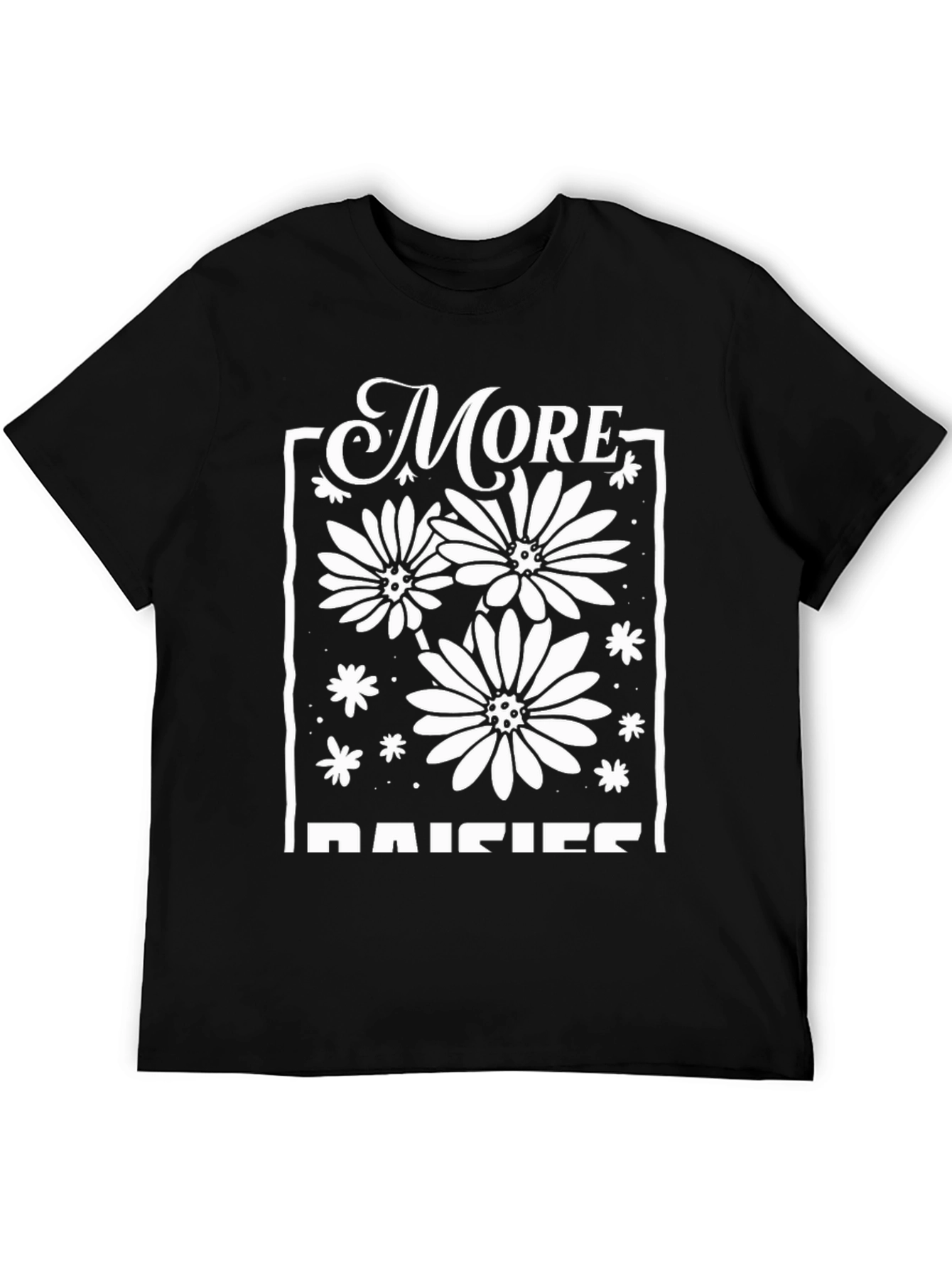 More Daisies Graphic Tee - Black