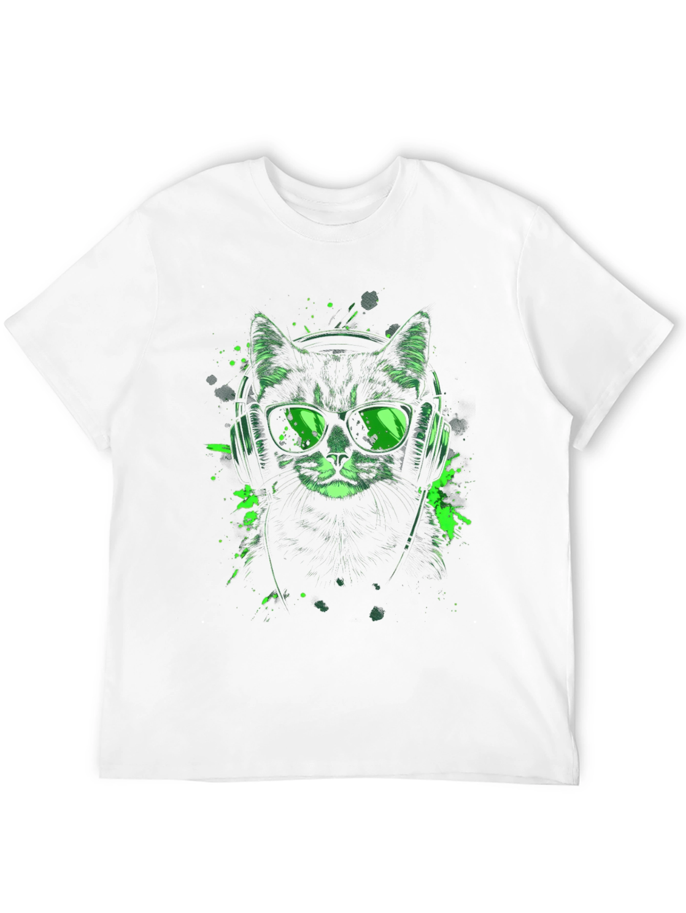 Cool Cat T-Shirt: Headphones & Shades