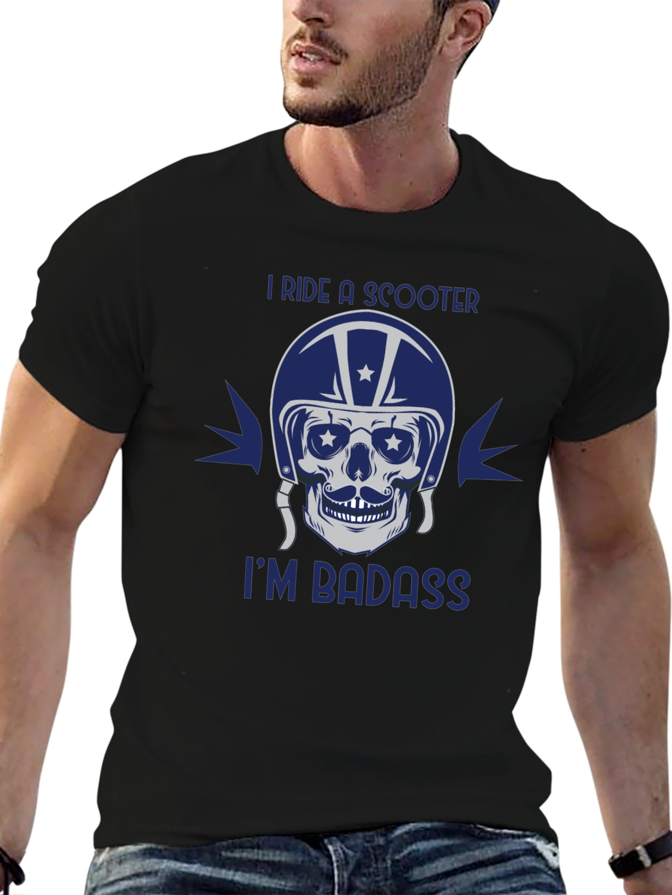 I Ride a Scooter Im Badass T-Shirt