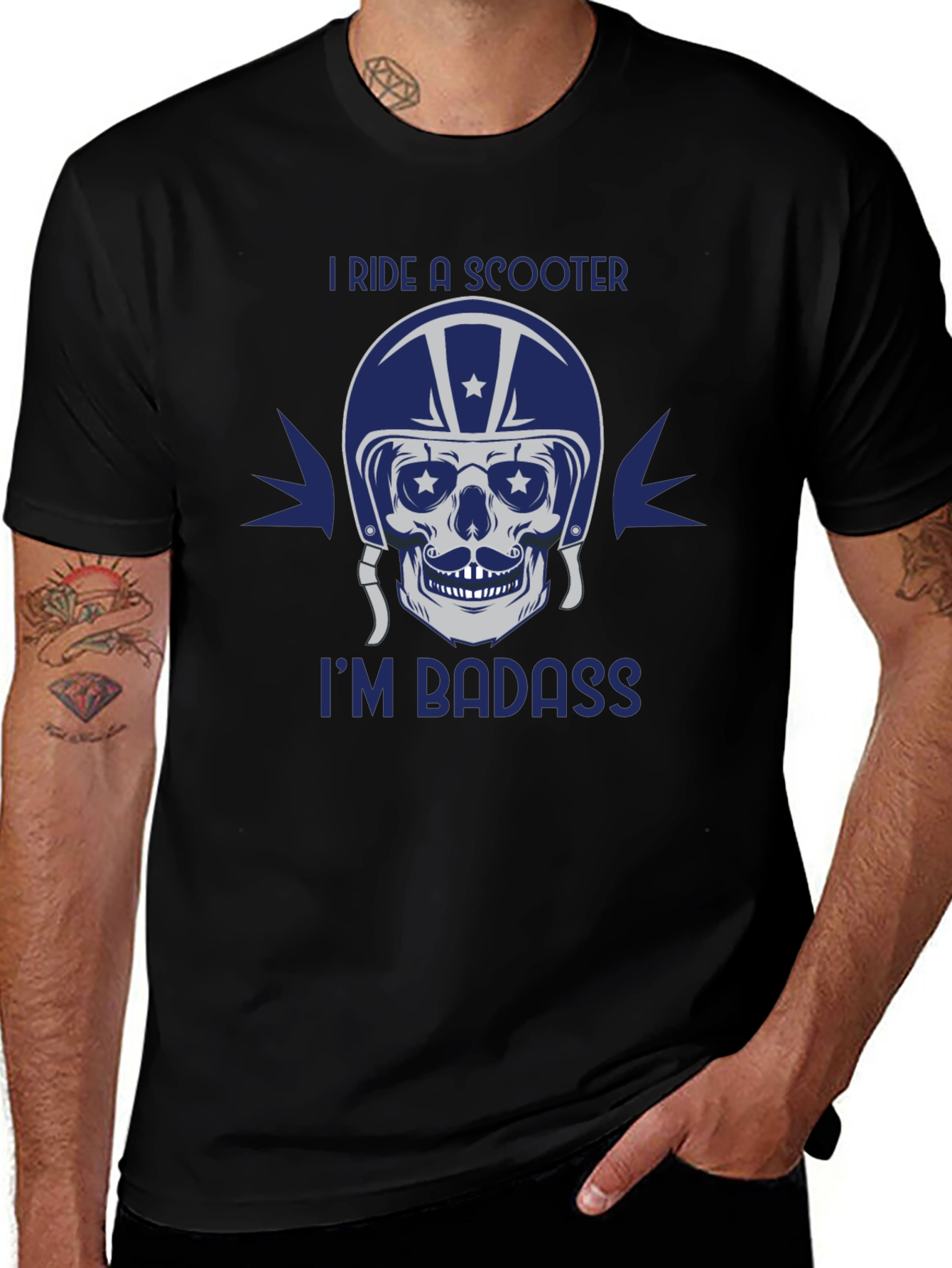 I Ride a Scooter Im Badass T-Shirt