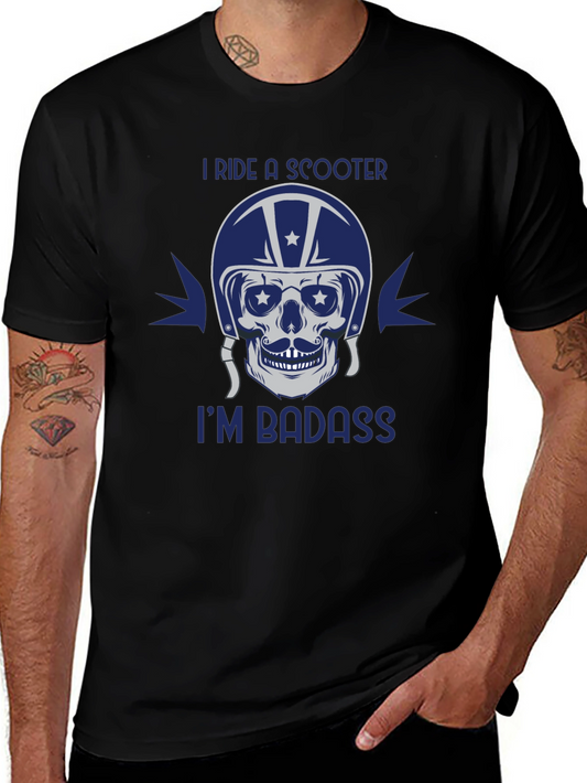 I Ride a Scooter Im Badass T-Shirt
