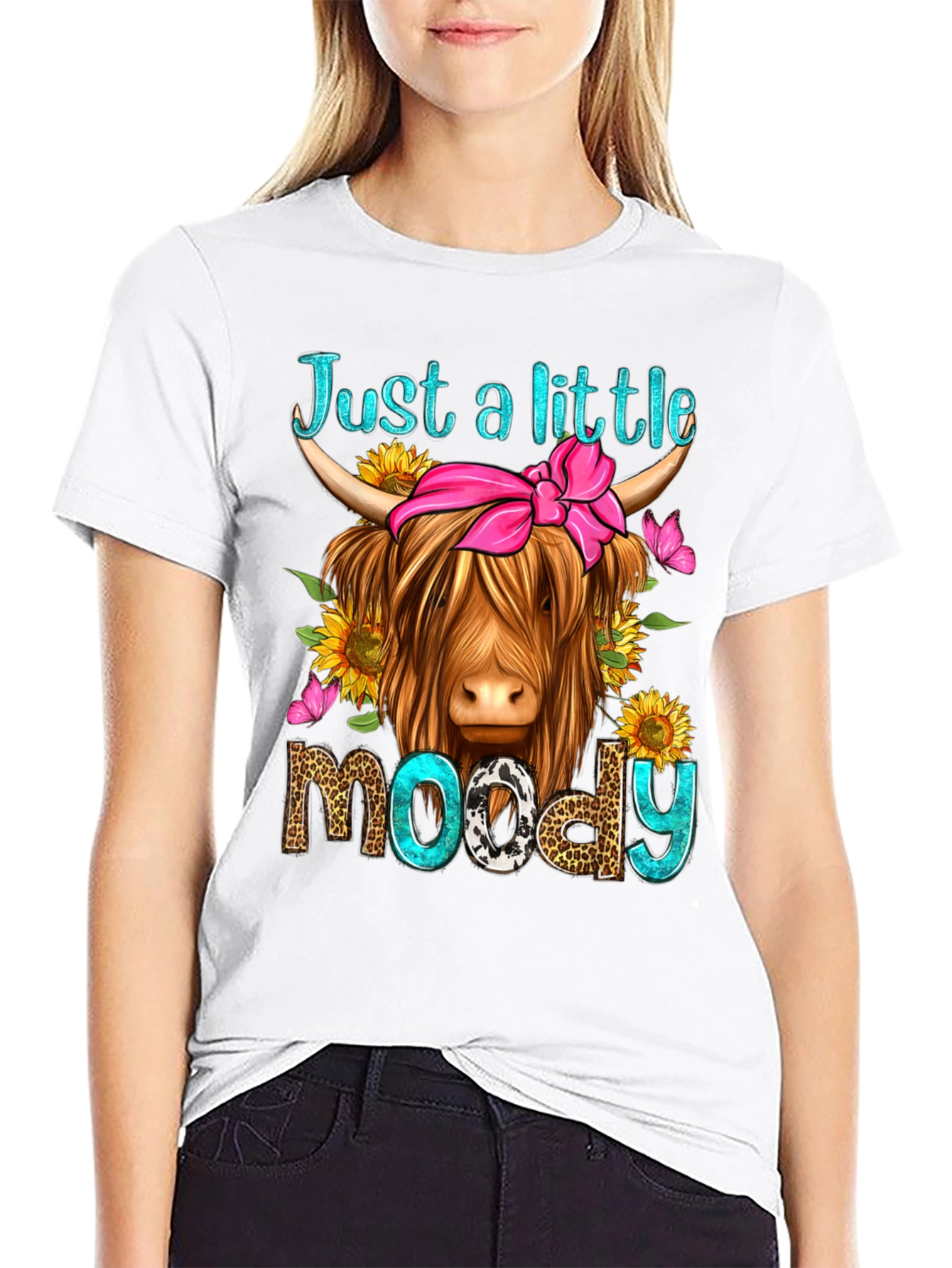 Just a Little Moody Highland Cow T-Shirt