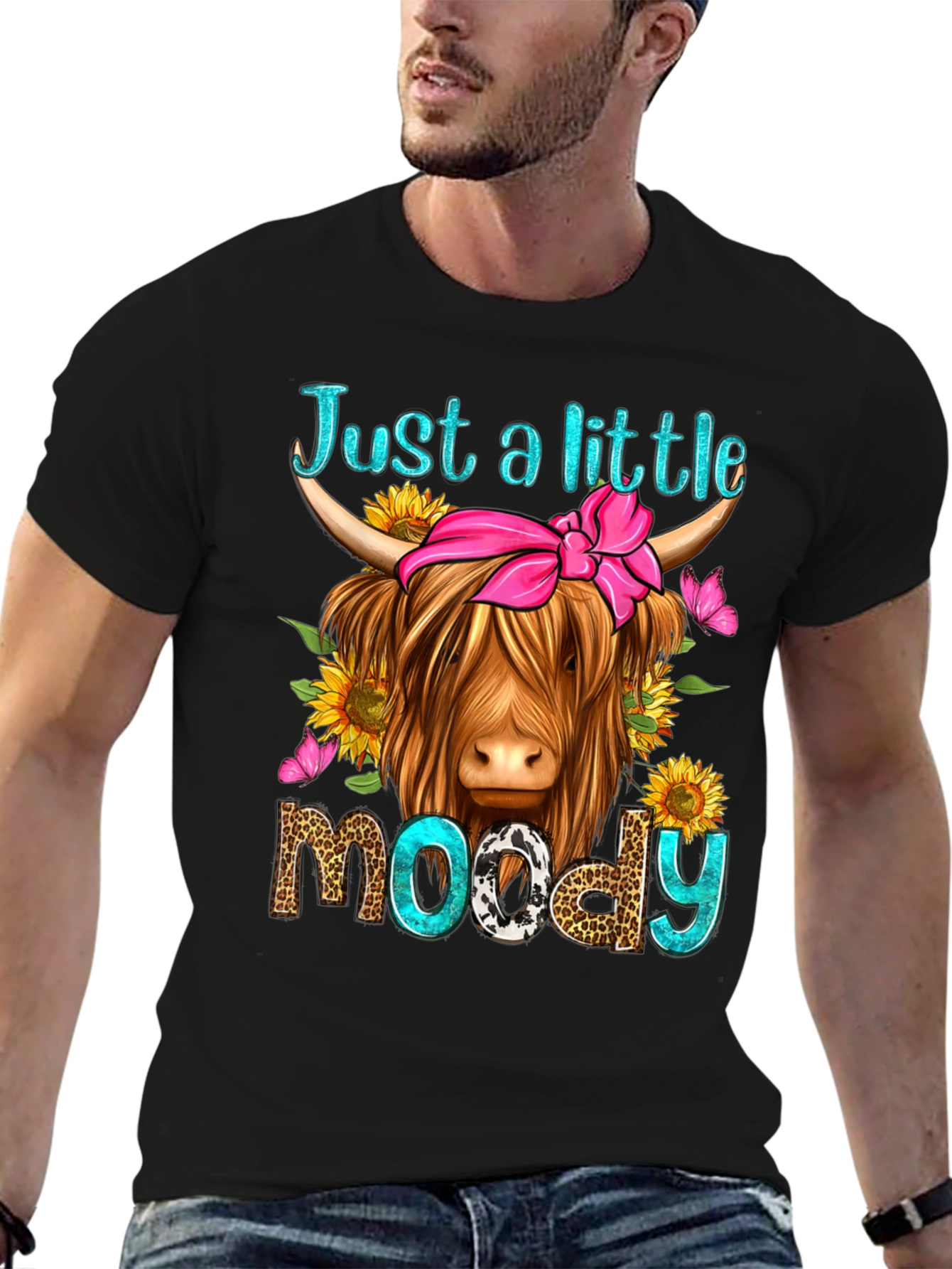Just a Little Moody Highland Cow T-Shirt
