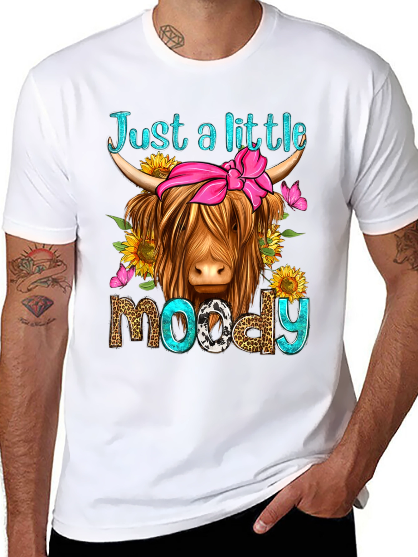 Just a Little Moody Highland Cow T-Shirt