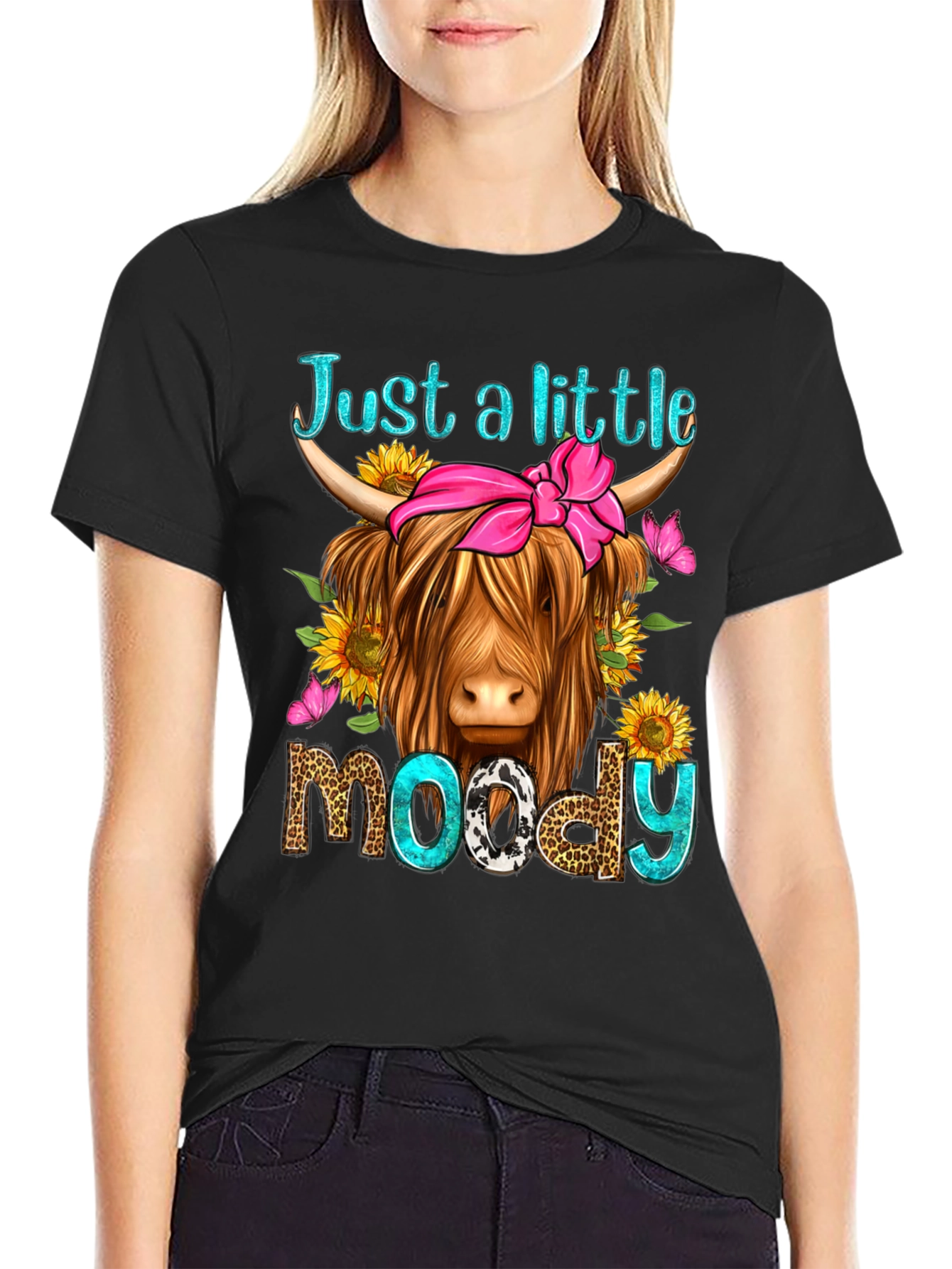Just a Little Moody Highland Cow T-Shirt