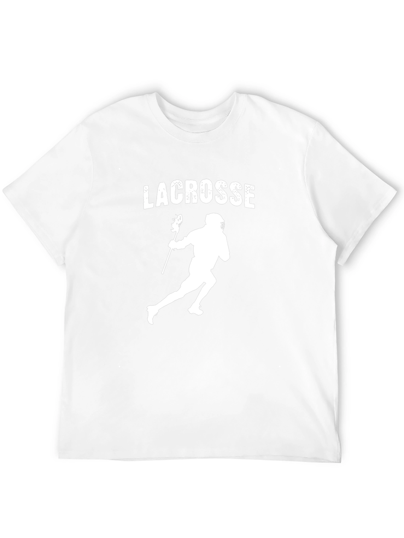 Lacrosse Player Graphic T-Shirt - Black Crew Neck Tee