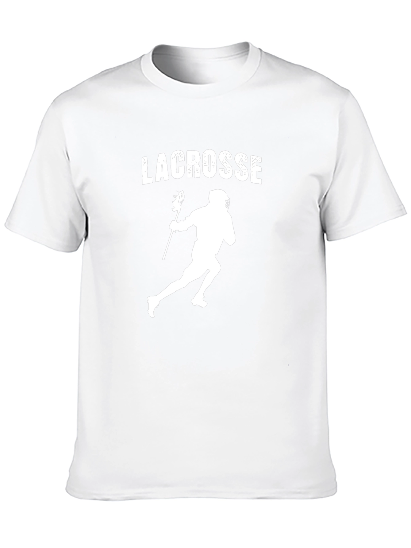 Lacrosse Player Graphic T-Shirt - Black Crew Neck Tee