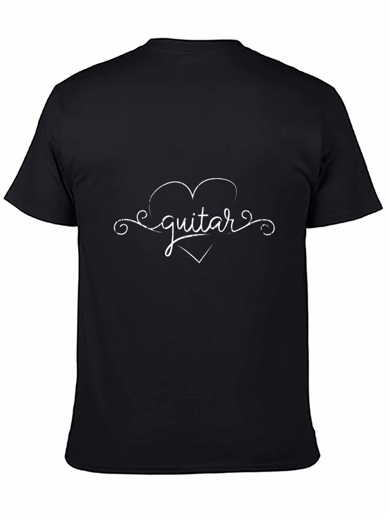 I Heart Guitar Black Graphic Tee