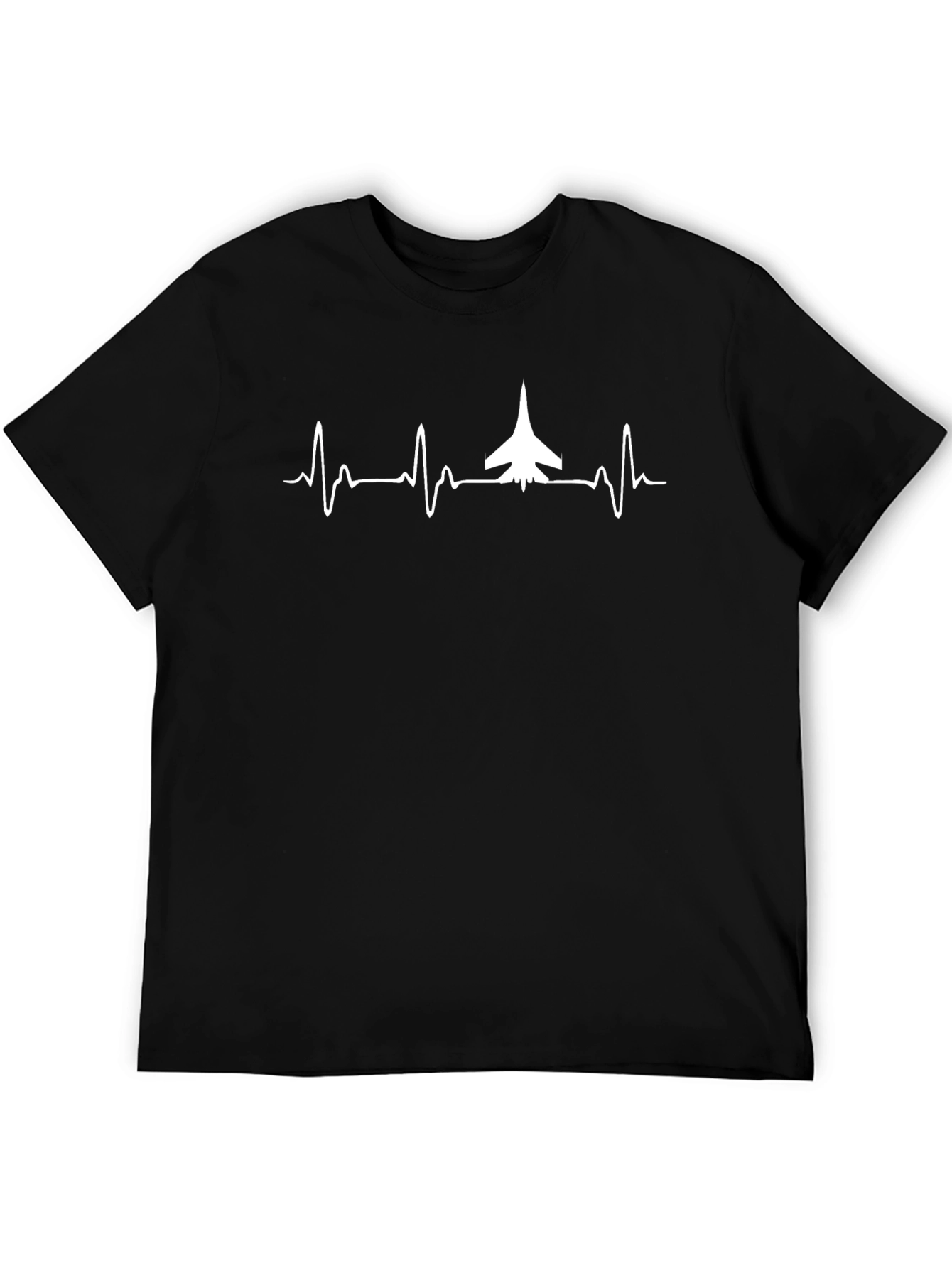 Jet Fighter Heartbeat T-Shirt - Aviation Enthusiast Tee