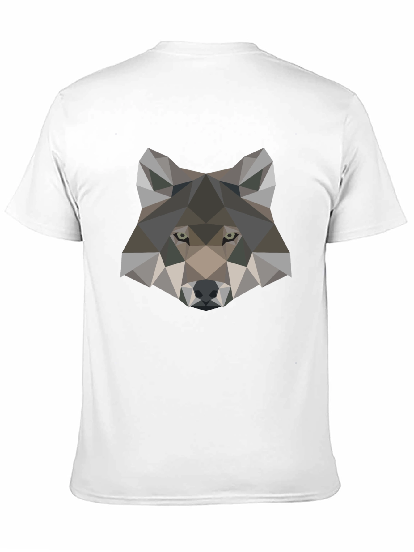 Geometric Wolf Graphic Tee - Stylish Mens T-Shirt