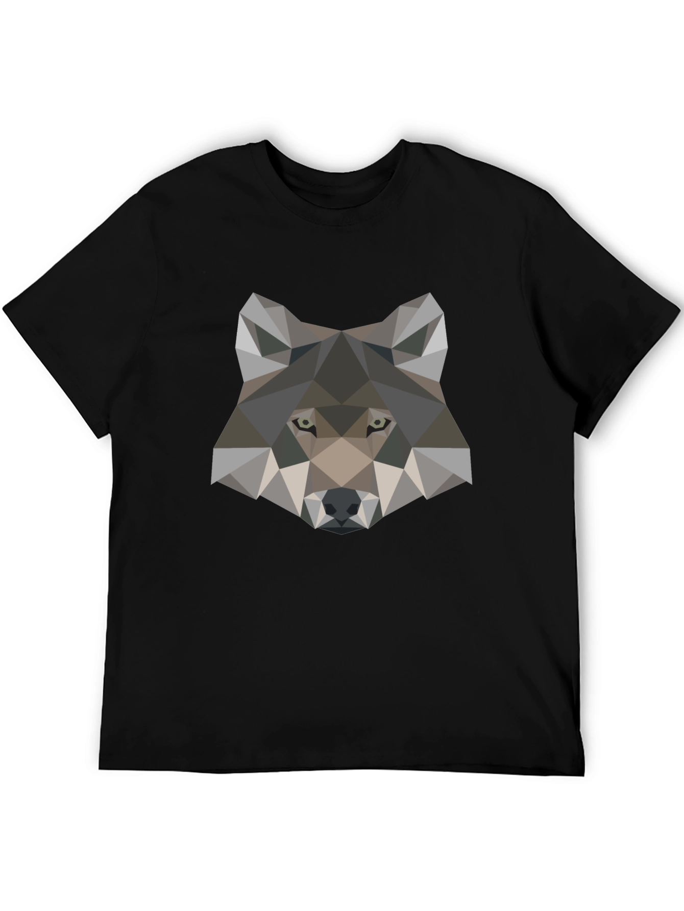 Geometric Wolf Graphic Tee - Stylish Mens T-Shirt