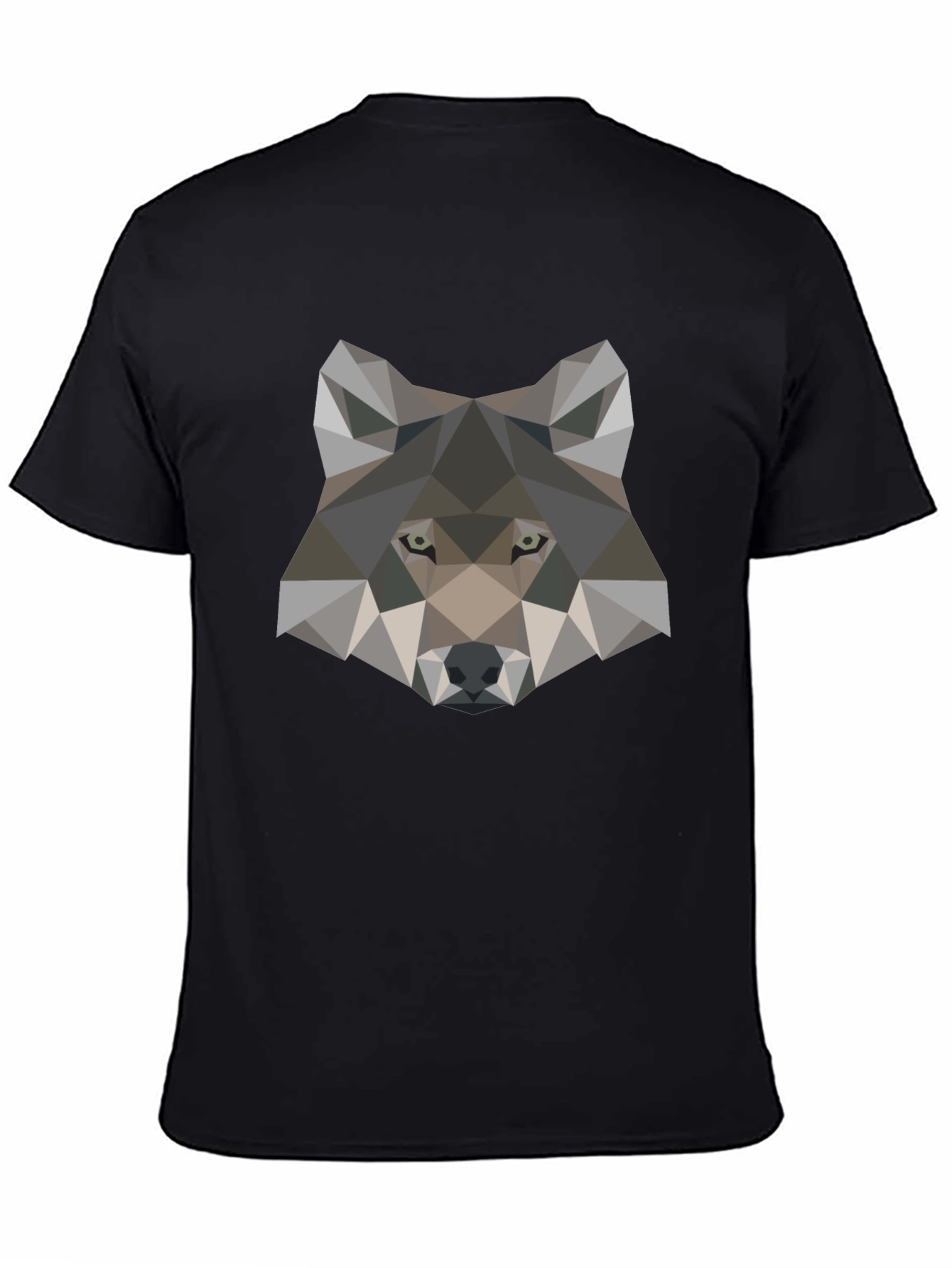 Geometric Wolf Graphic Tee - Stylish Mens T-Shirt