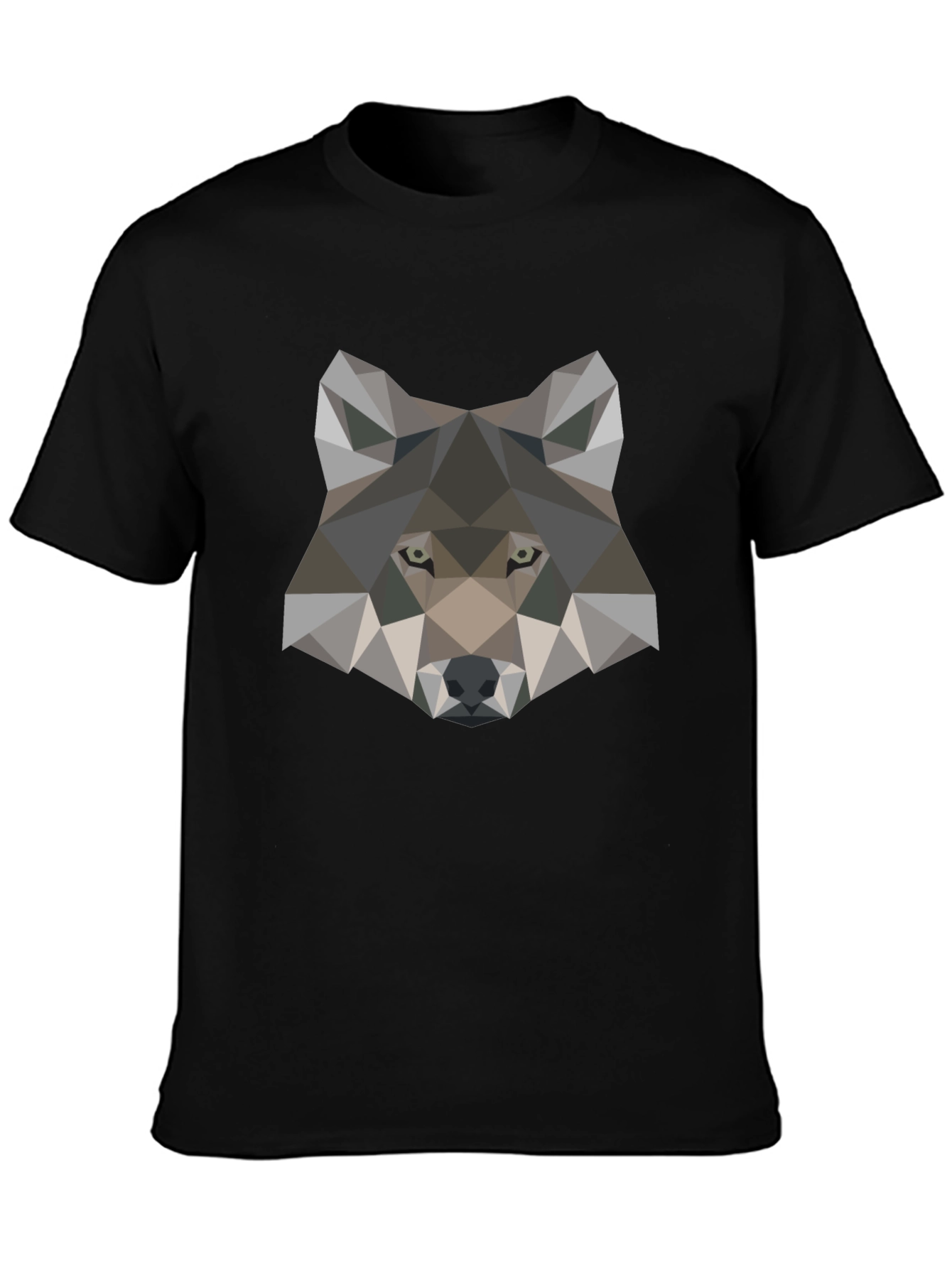 Geometric Wolf Graphic Tee - Stylish Mens T-Shirt