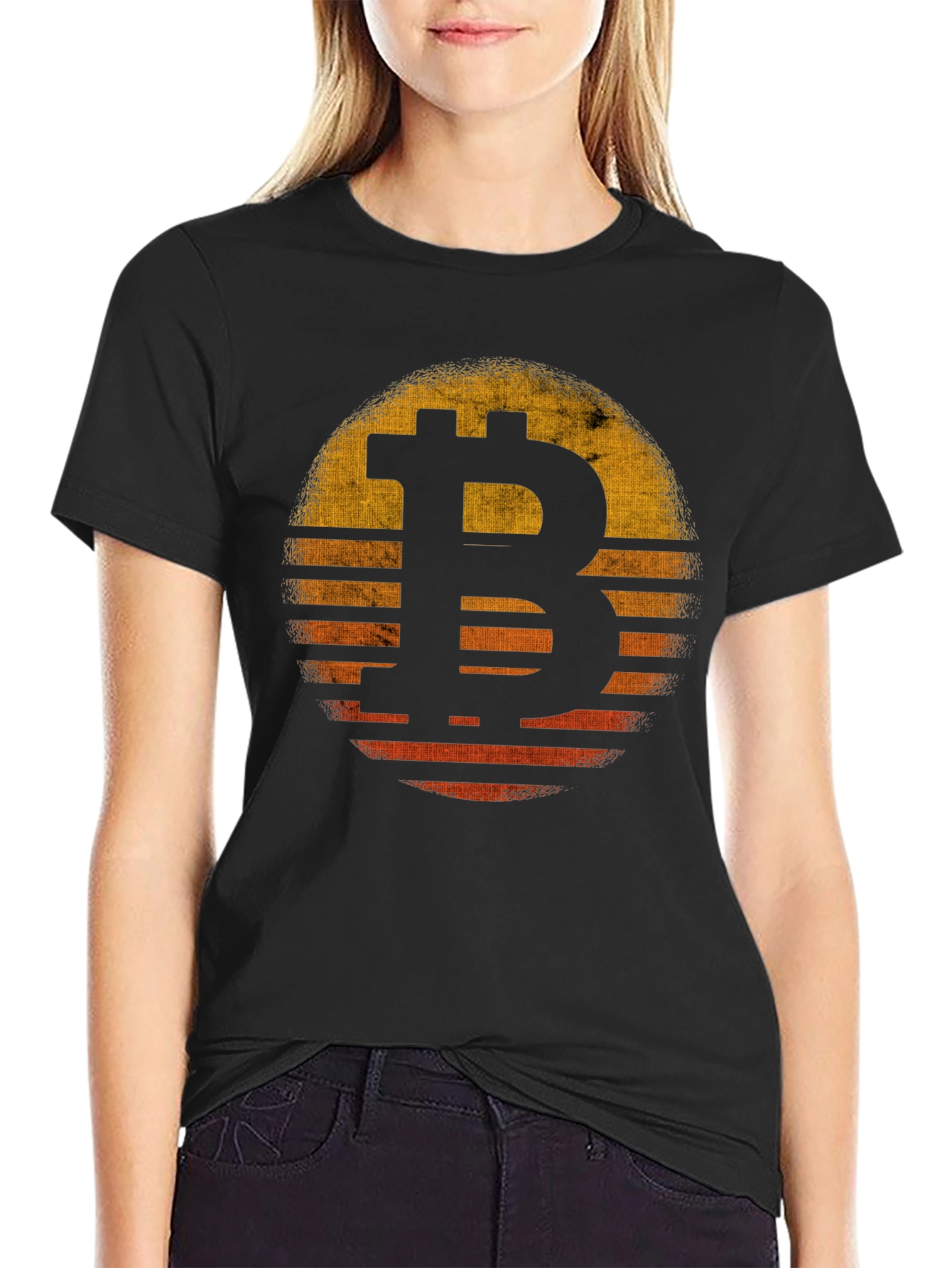 Bitcoin Sunset Graphic Tee - Crypto Currency T-Shirt