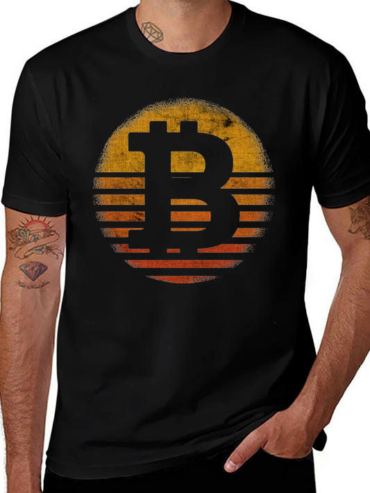 Bitcoin Sunset Graphic Tee - Crypto Currency T-Shirt