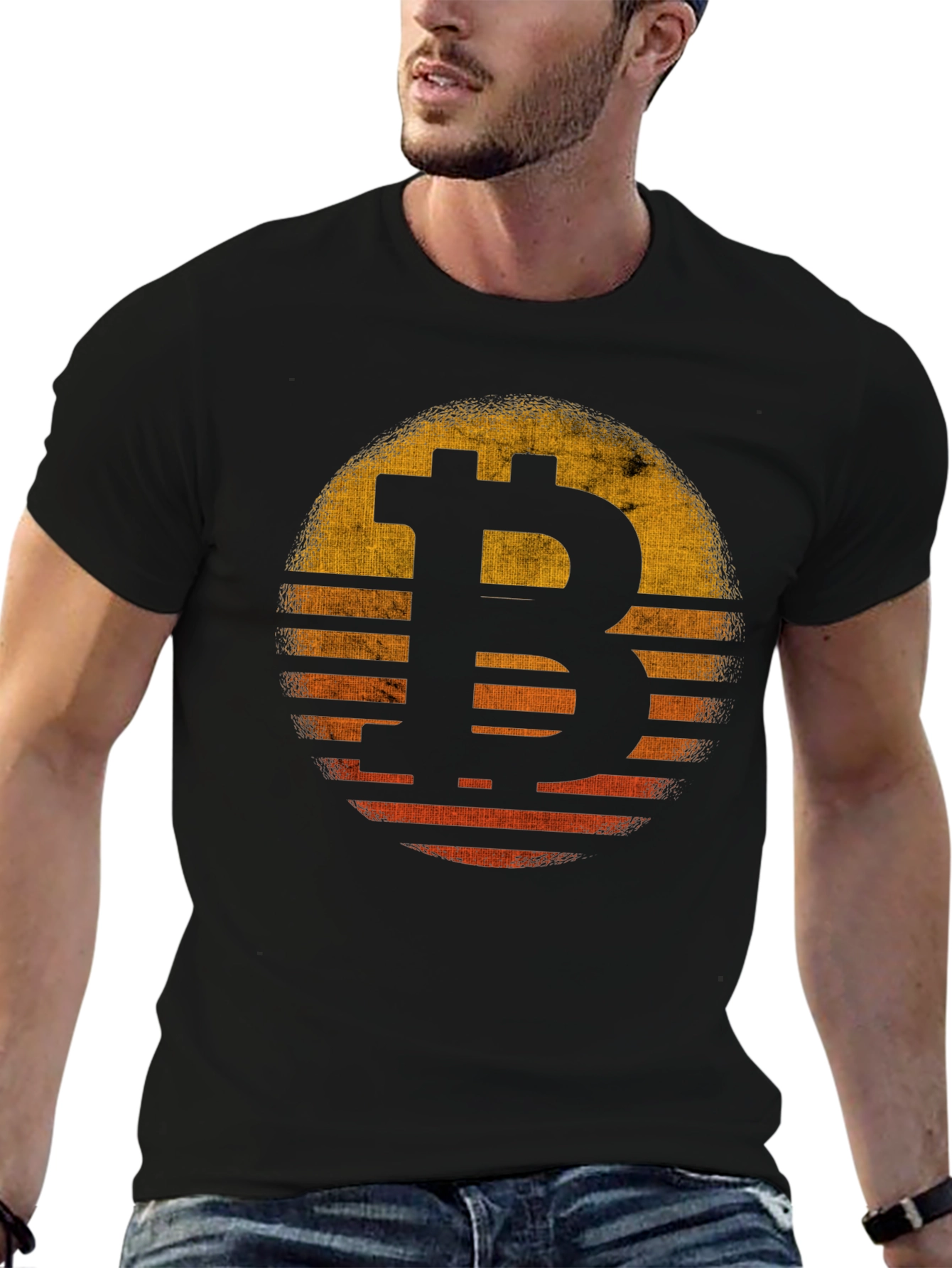 Bitcoin Sunset Graphic Tee - Crypto Currency T-Shirt