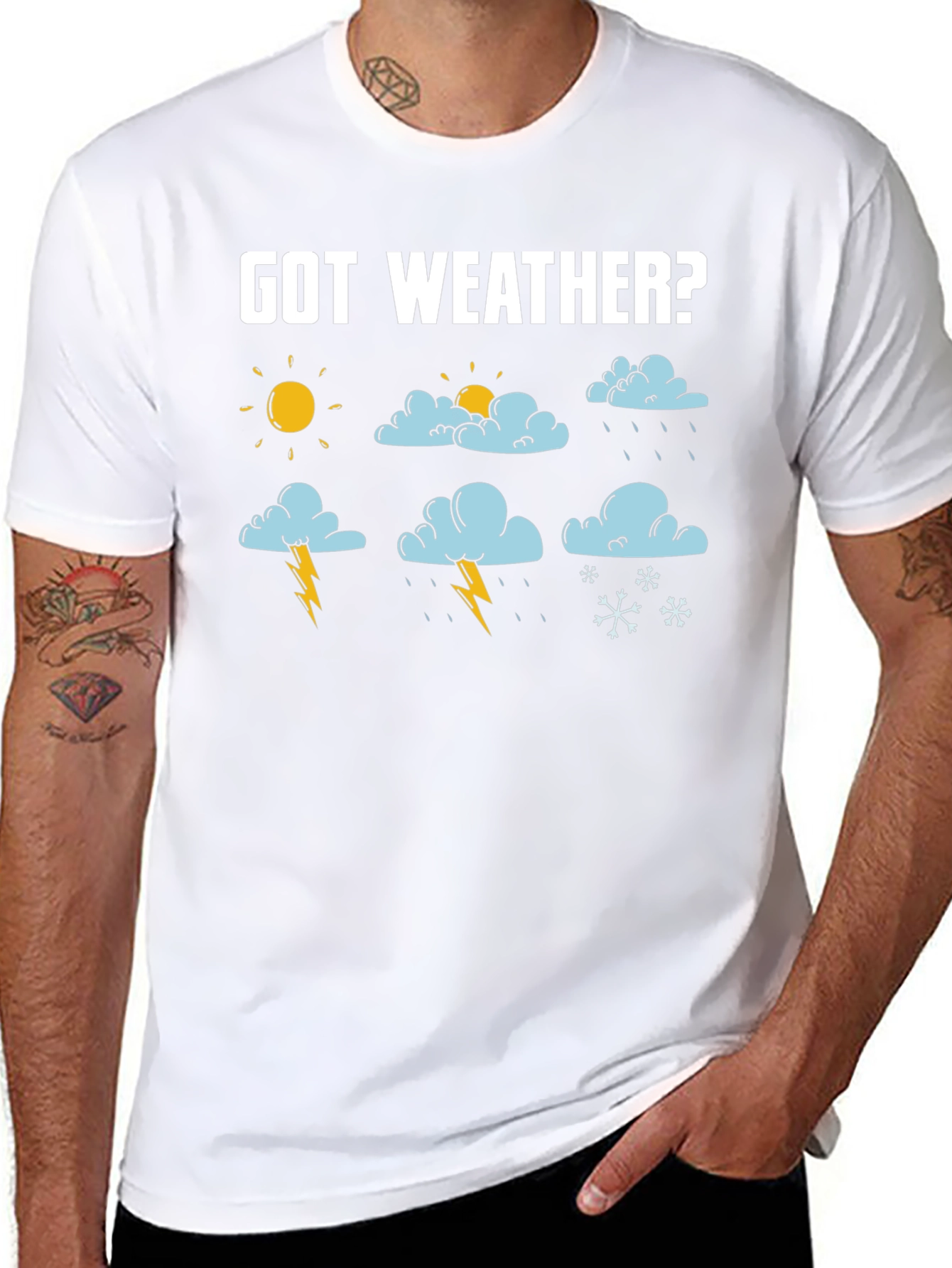 Got Weather? Funny Weather Graphic Black T-Shirt