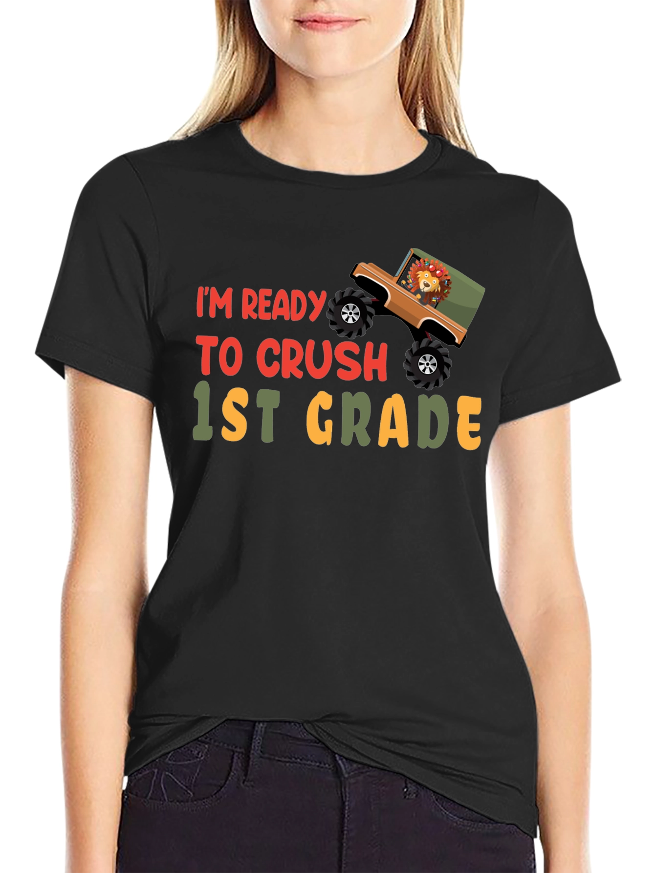 Ready to Crush 1st Grade Monster Truck Kids T-Shirt