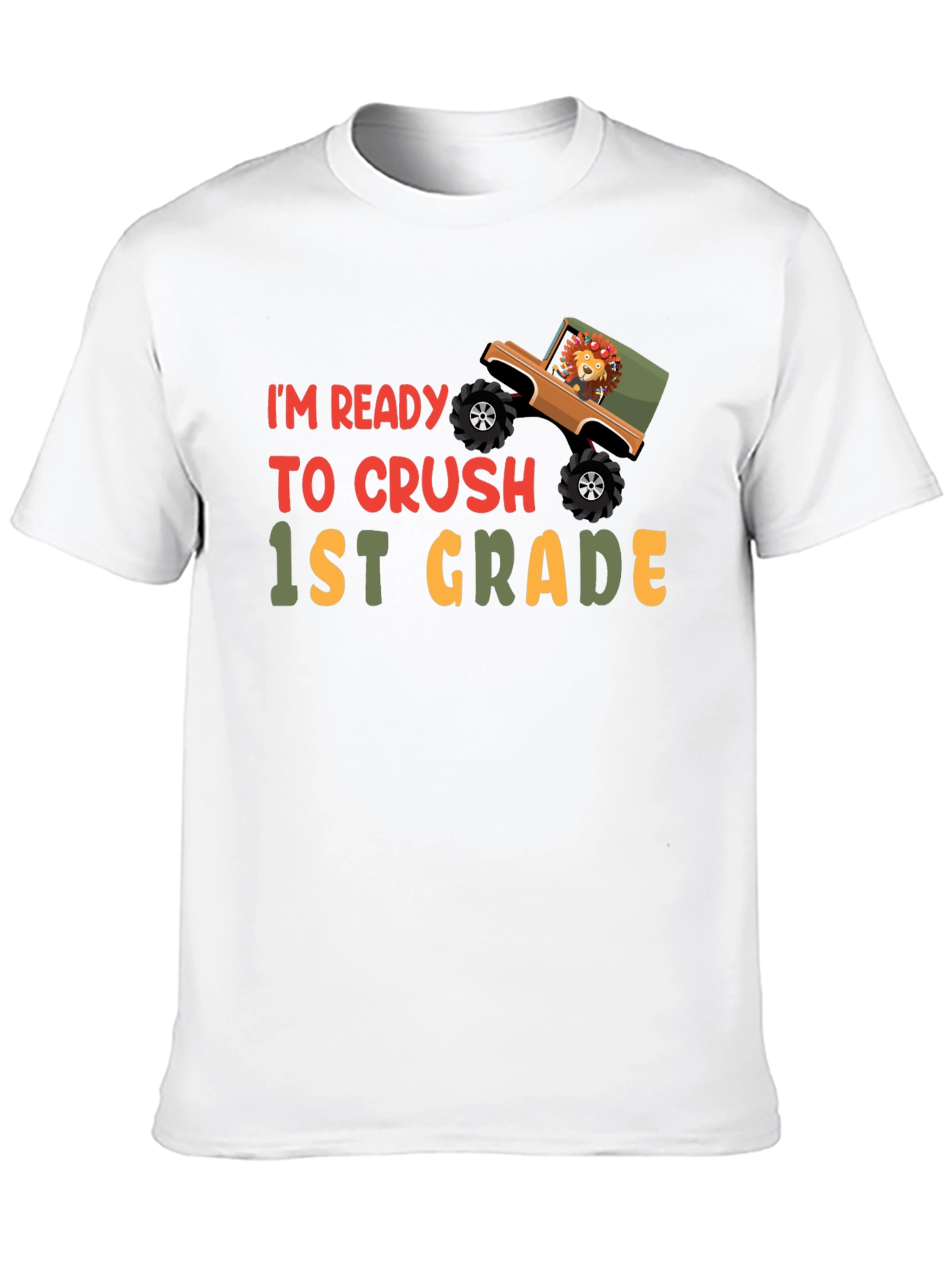 Ready to Crush 1st Grade Monster Truck Kids T-Shirt