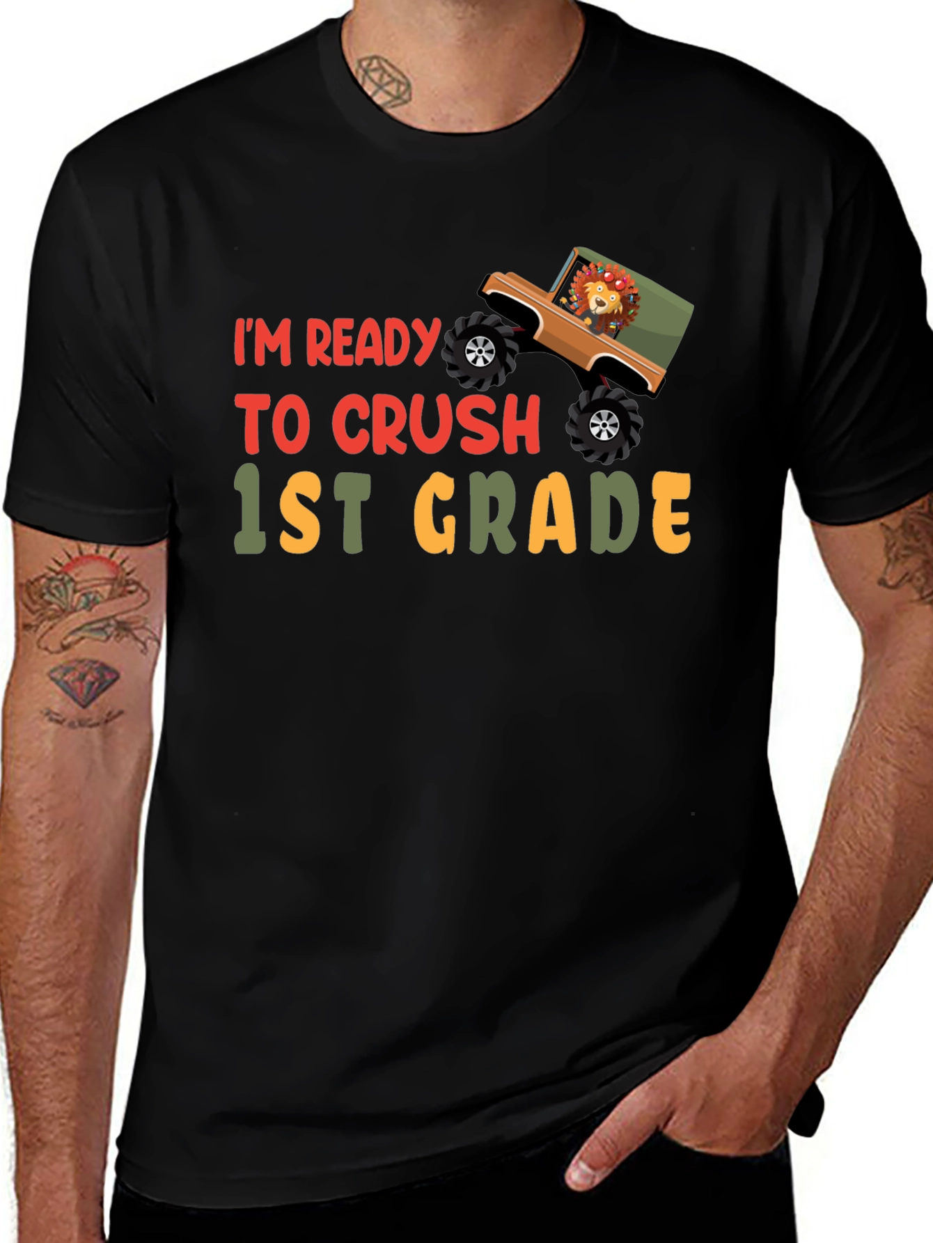 Ready to Crush 1st Grade Monster Truck Kids T-Shirt