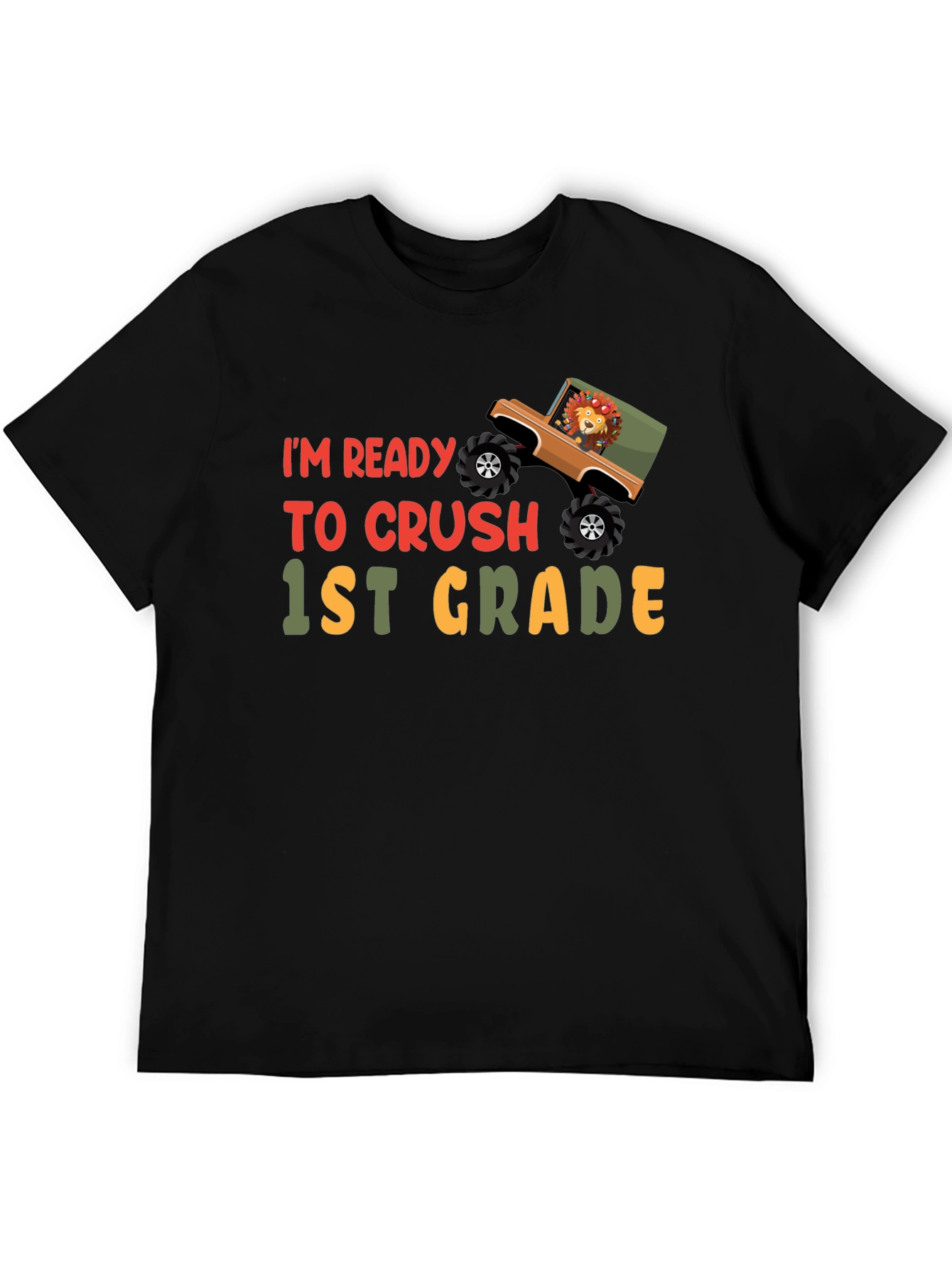 Ready to Crush 1st Grade Monster Truck Kids T-Shirt