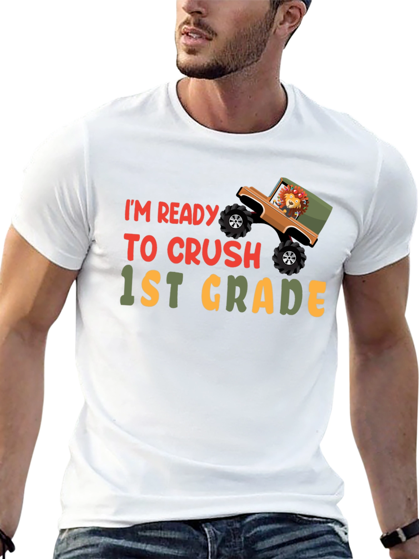 Ready to Crush 1st Grade Monster Truck Kids T-Shirt