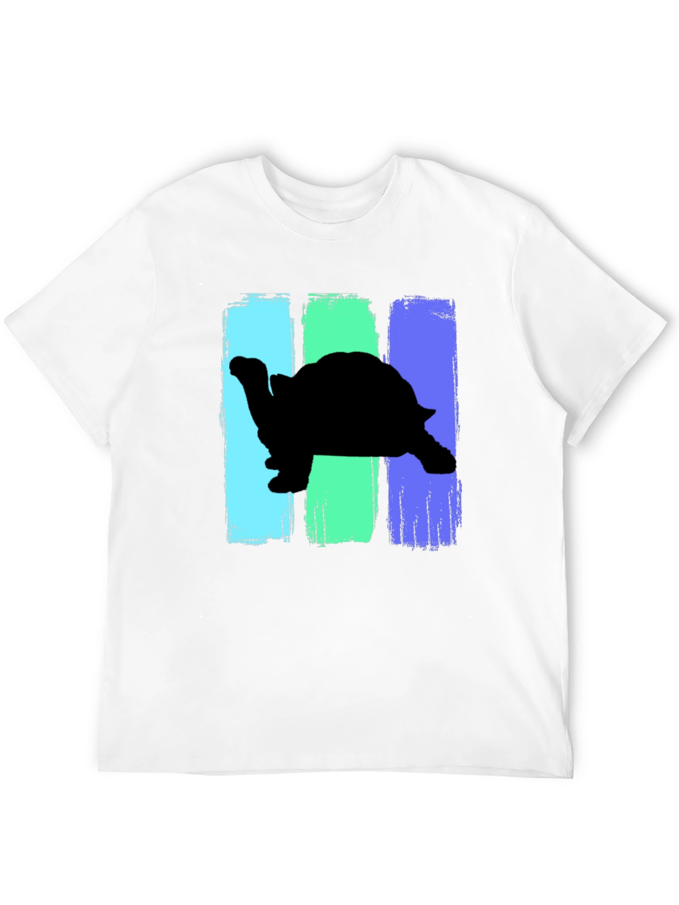 Turtle Silhouette Brush Stroke Graphic Tee