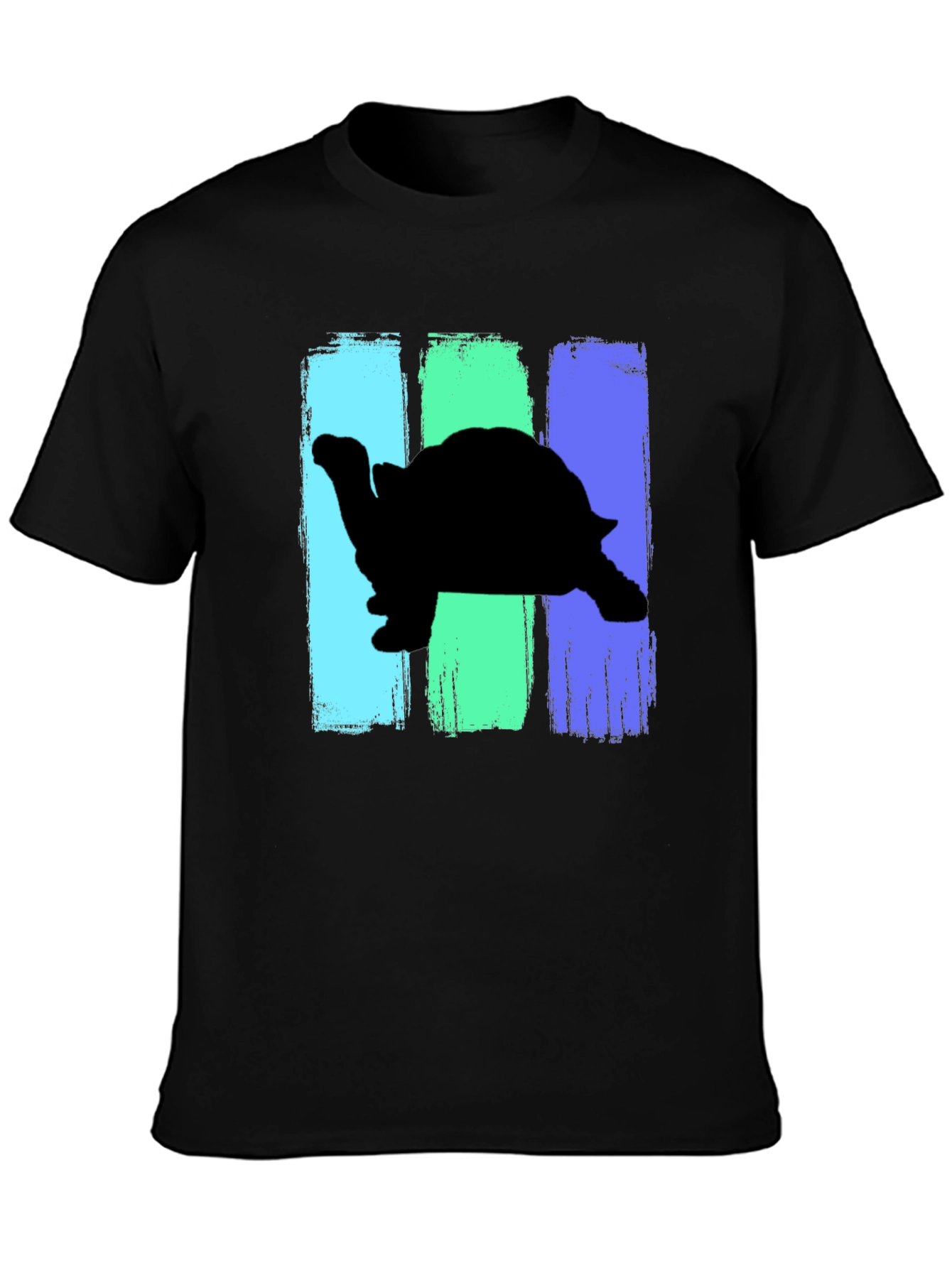 Turtle Silhouette Brush Stroke Graphic Tee