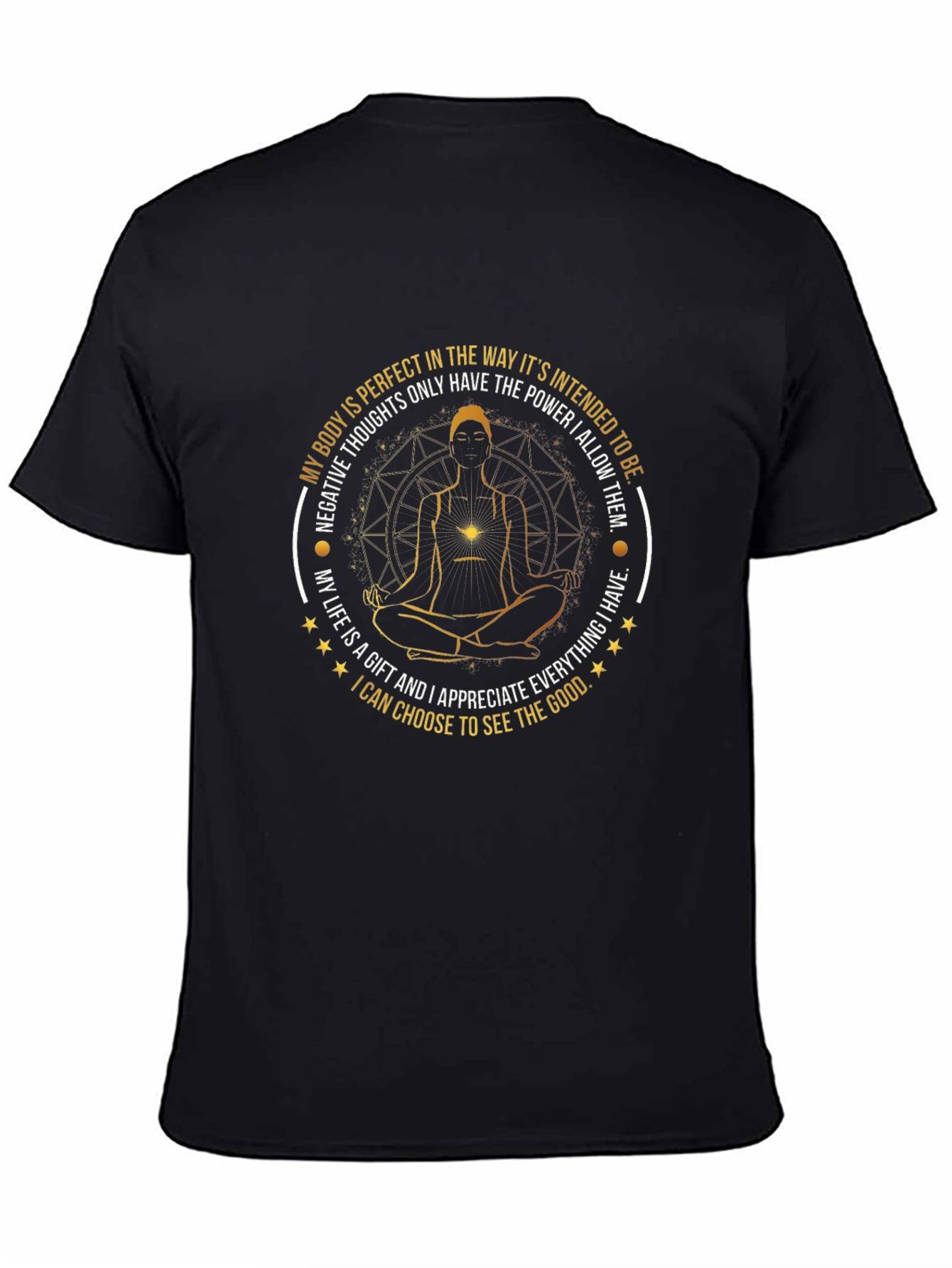 Mindful Meditation Graphic Tee - Black