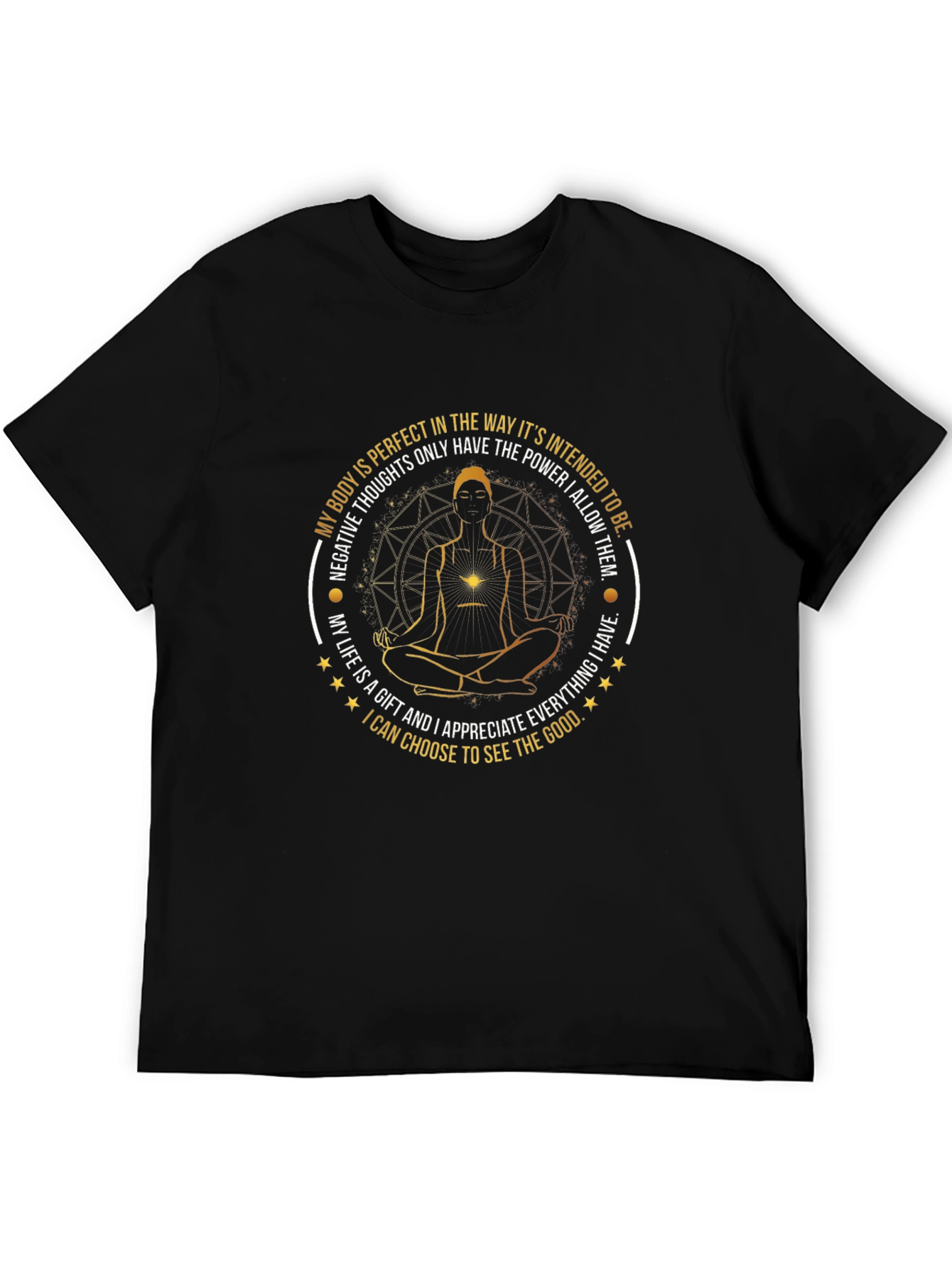 Mindful Meditation Graphic Tee - Black