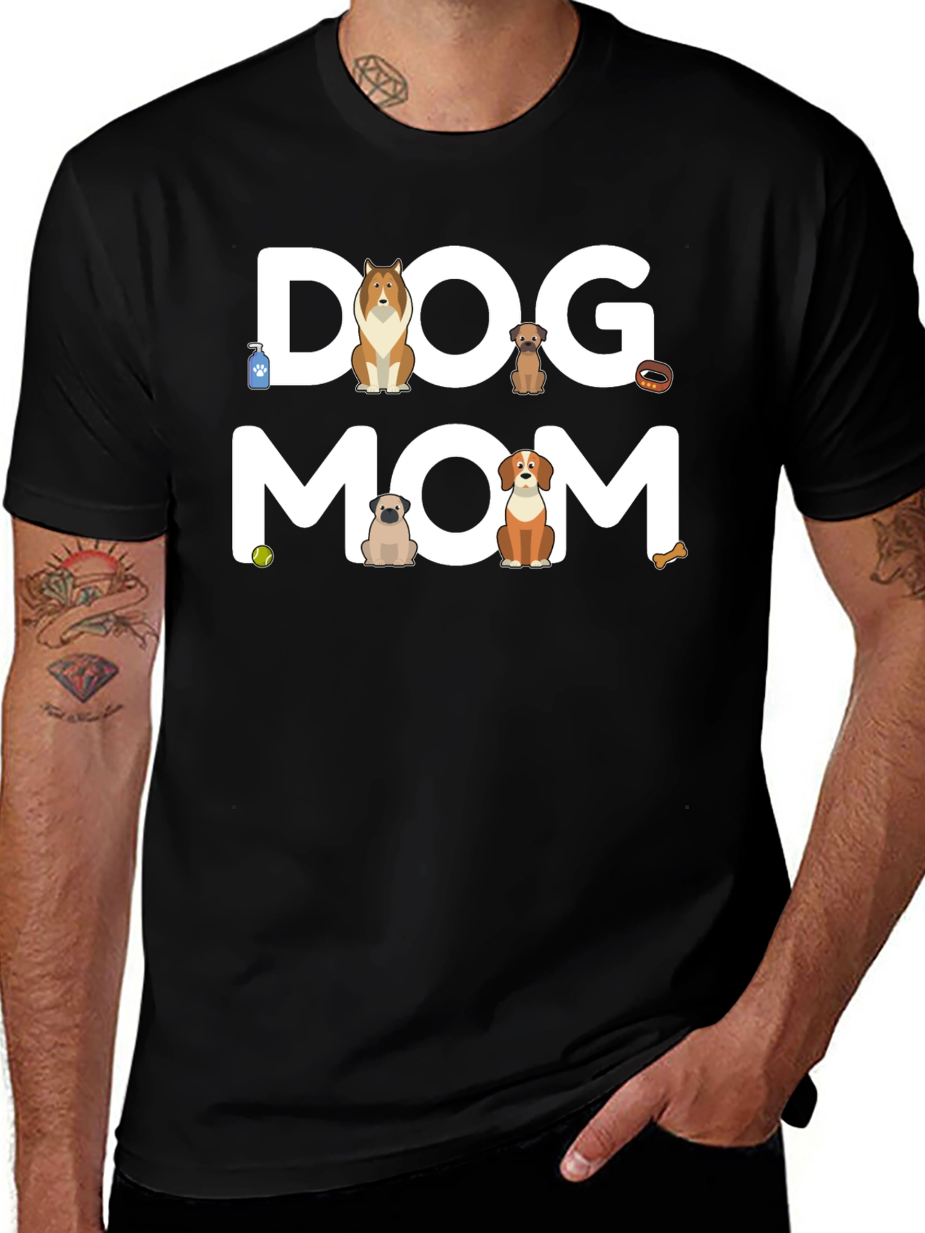 Dog Mom Graphic T-Shirt - Cute Canine Lover Tee