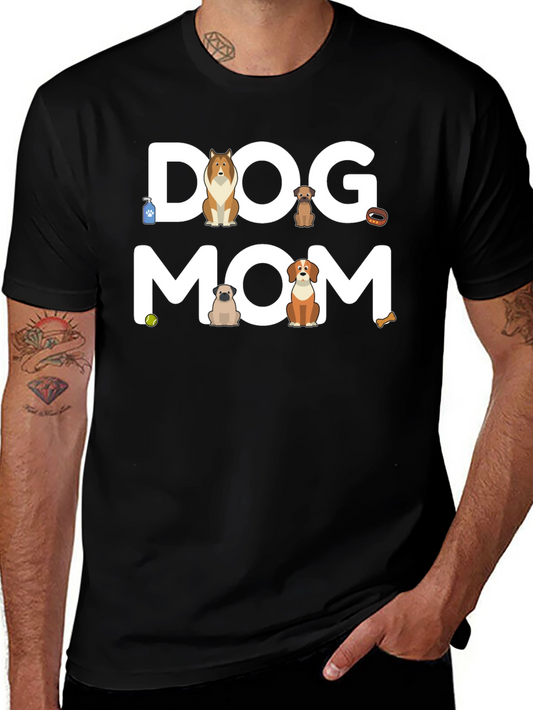 Dog Mom Graphic T-Shirt - Cute Canine Lover Tee