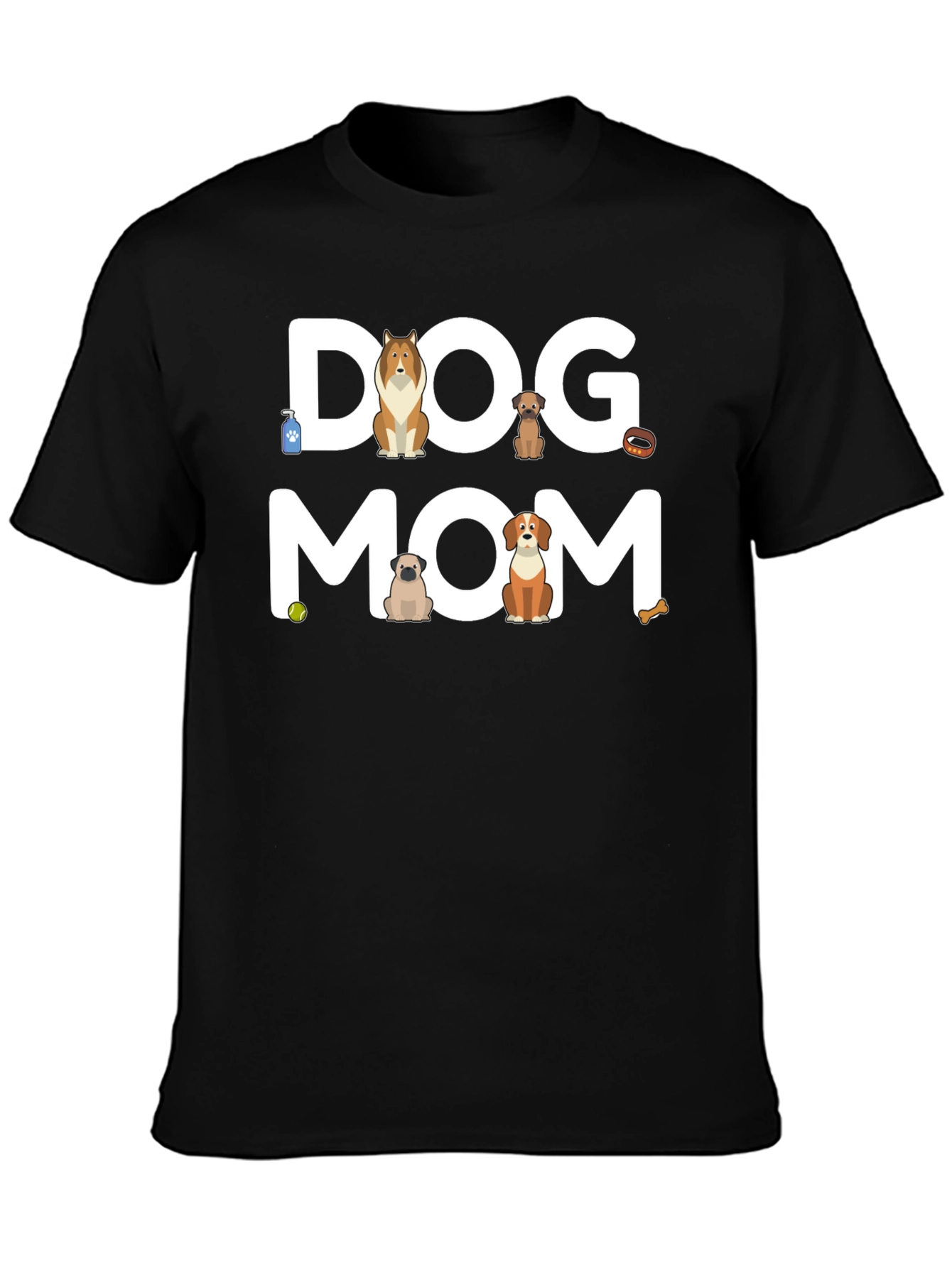 Dog Mom Graphic T-Shirt - Cute Canine Lover Tee