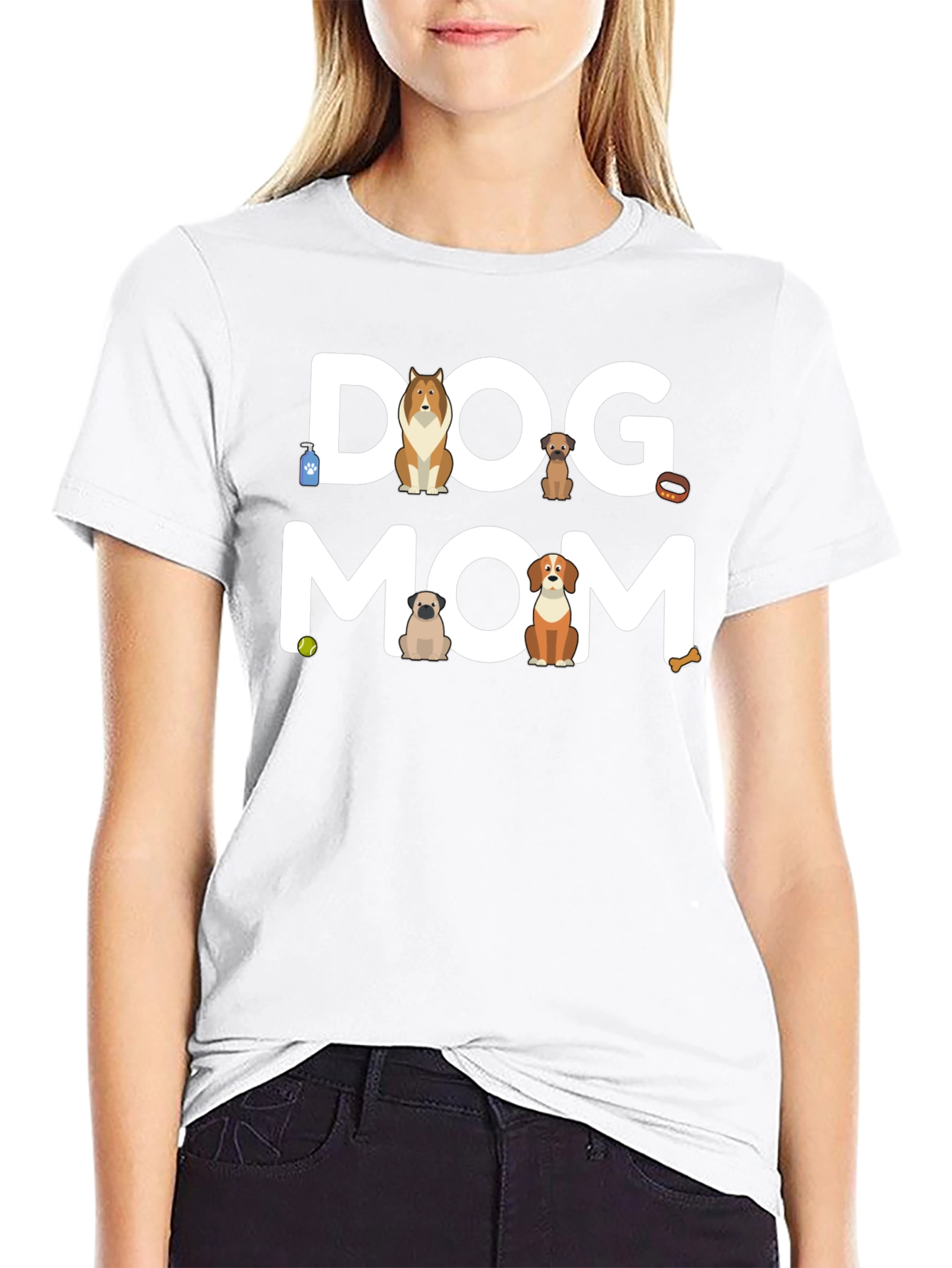 Dog Mom Graphic T-Shirt - Cute Canine Lover Tee