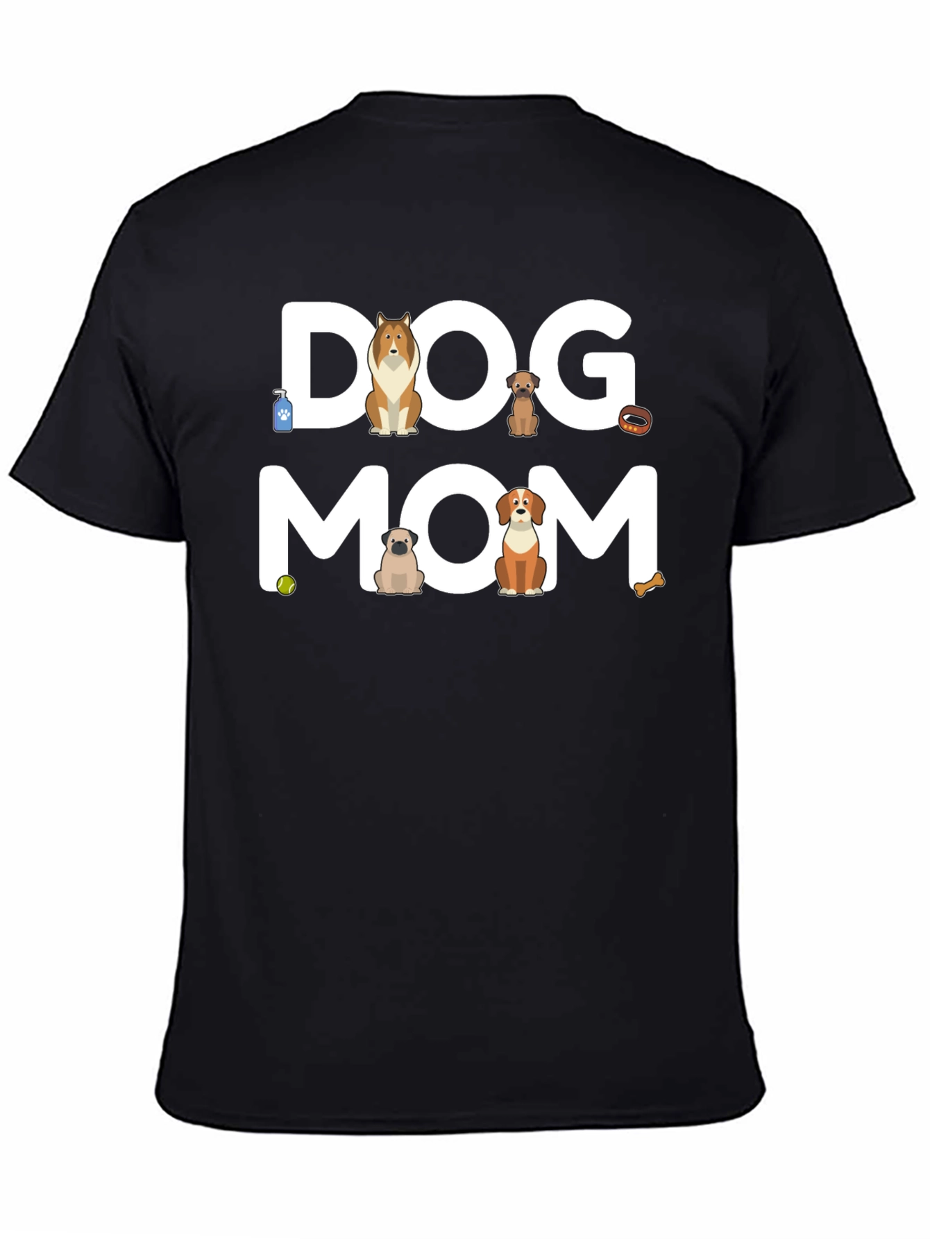 Dog Mom Graphic T-Shirt - Cute Canine Lover Tee