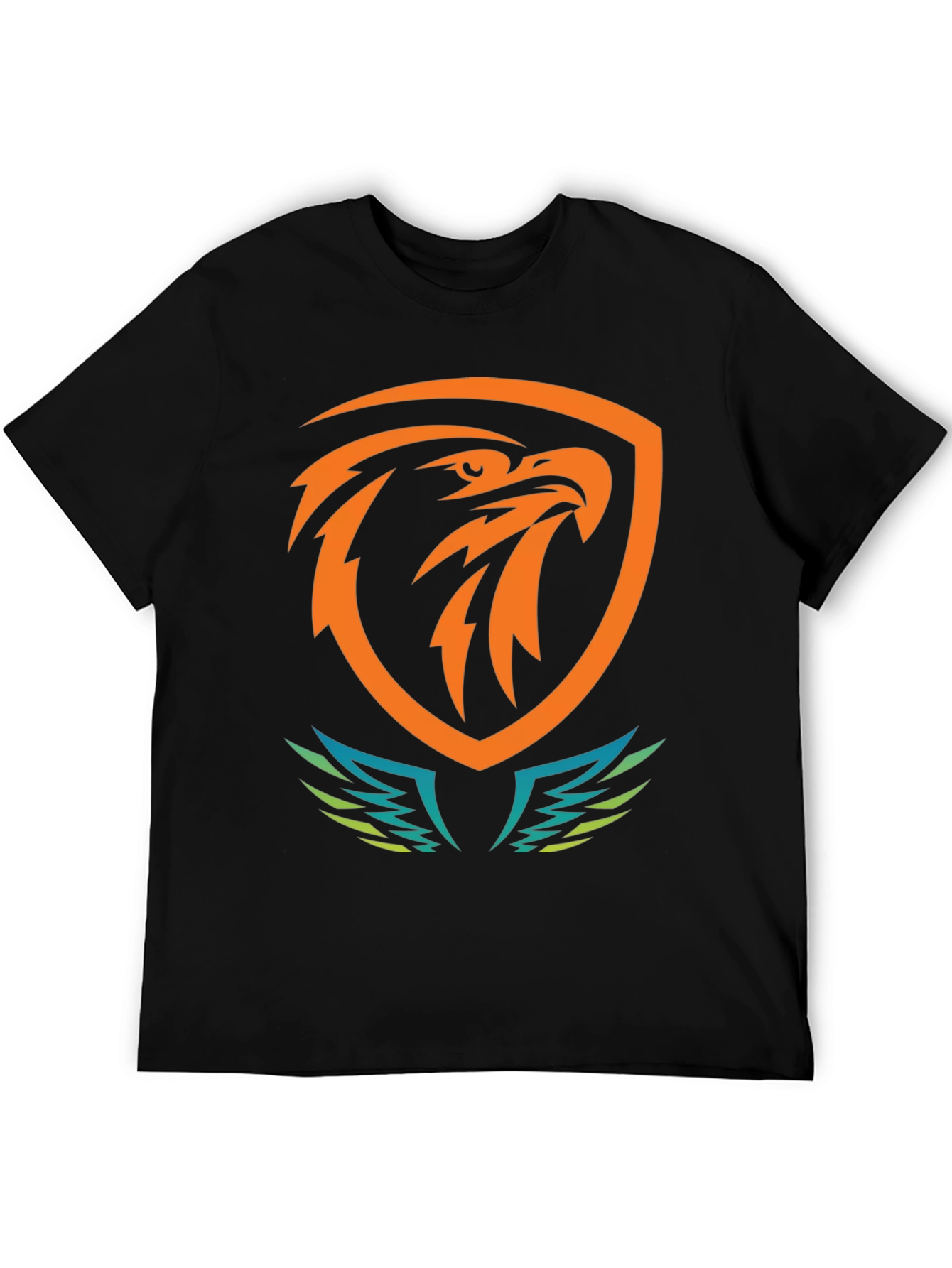 Bold Eagle Shield Graphic Tee - Black