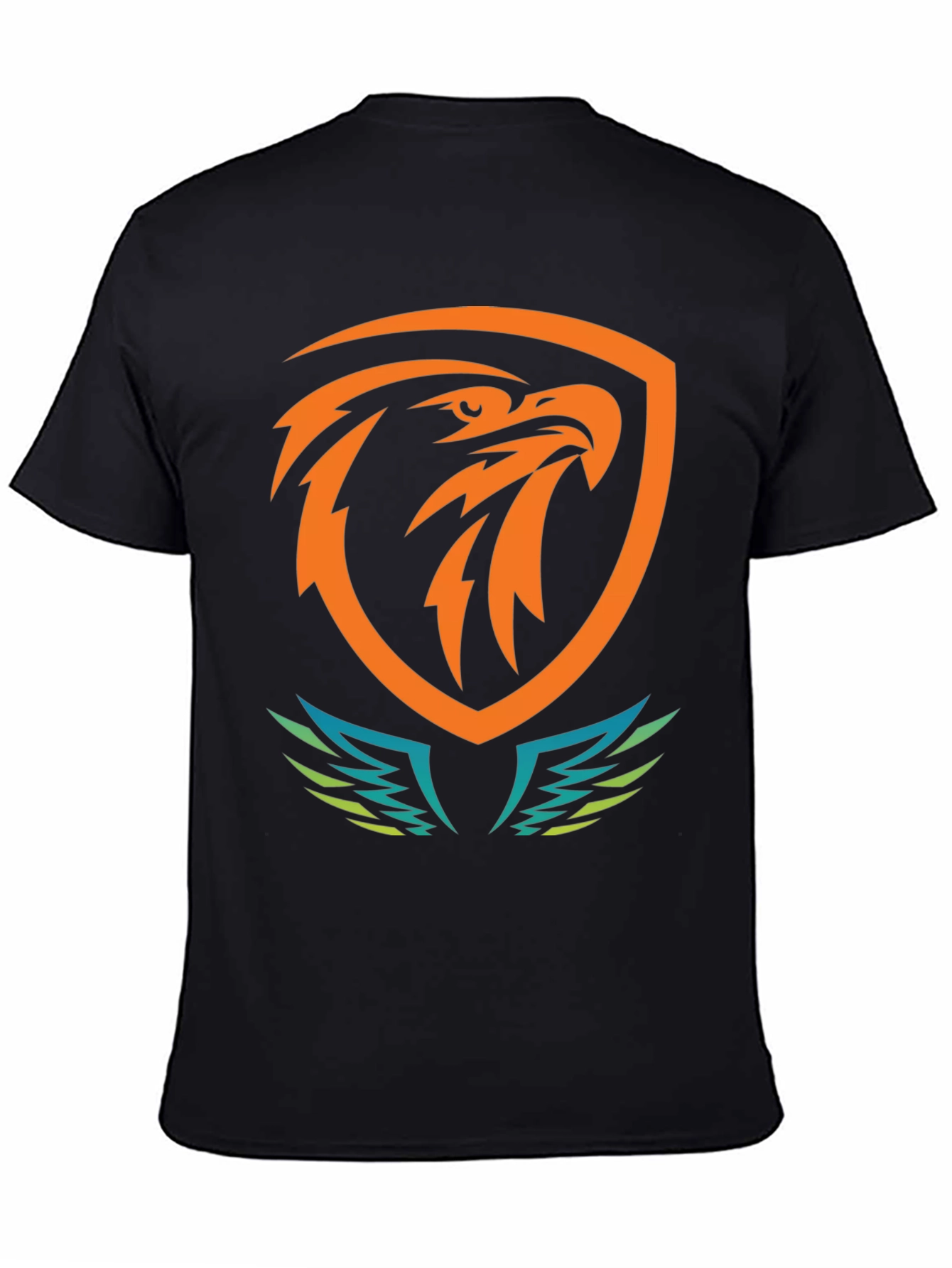 Bold Eagle Shield Graphic Tee - Black