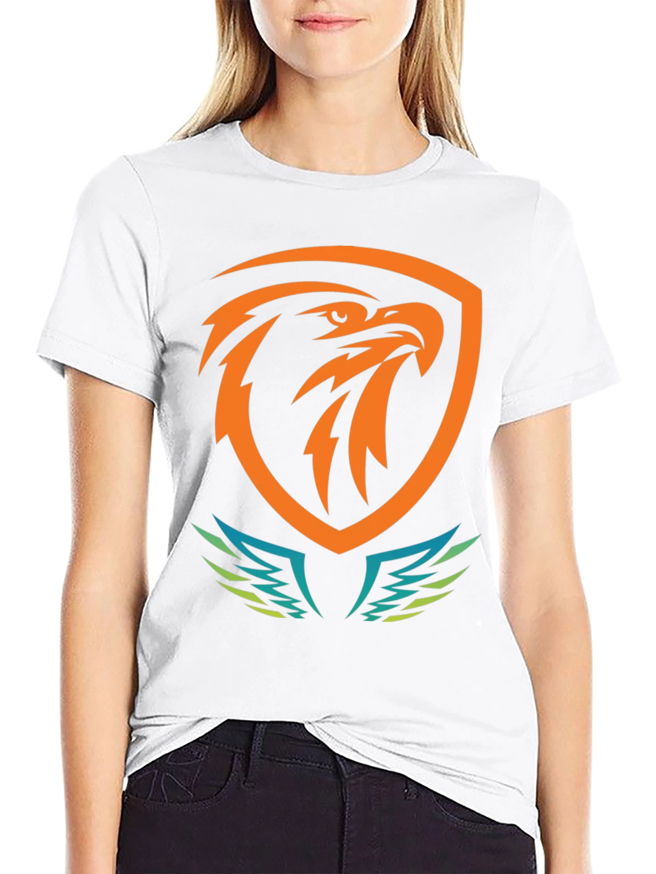 Bold Eagle Shield Graphic Tee - Black