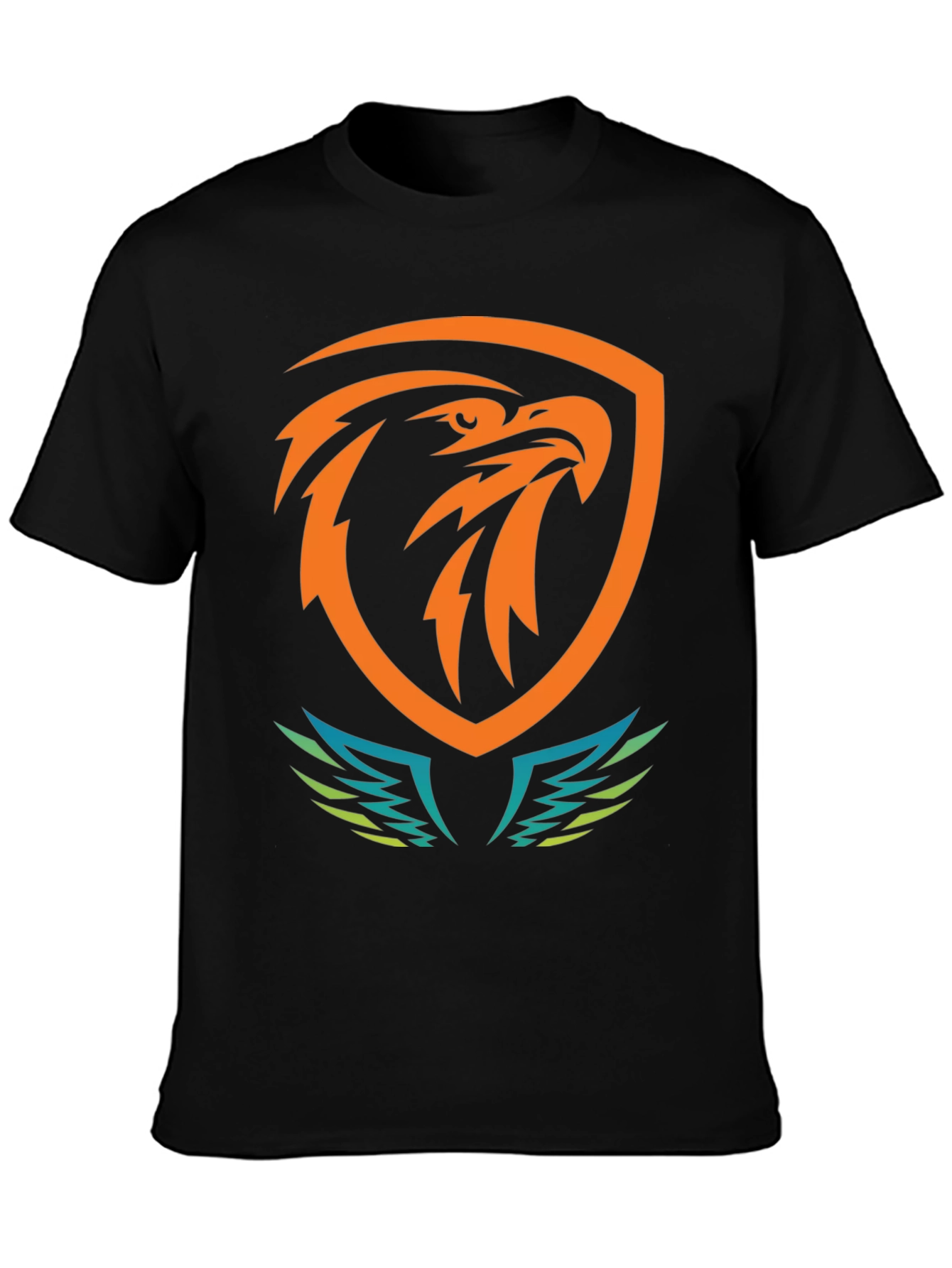 Bold Eagle Shield Graphic Tee - Black