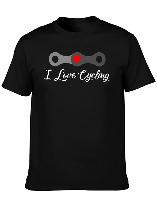I Love Cycling Black T-Shirt