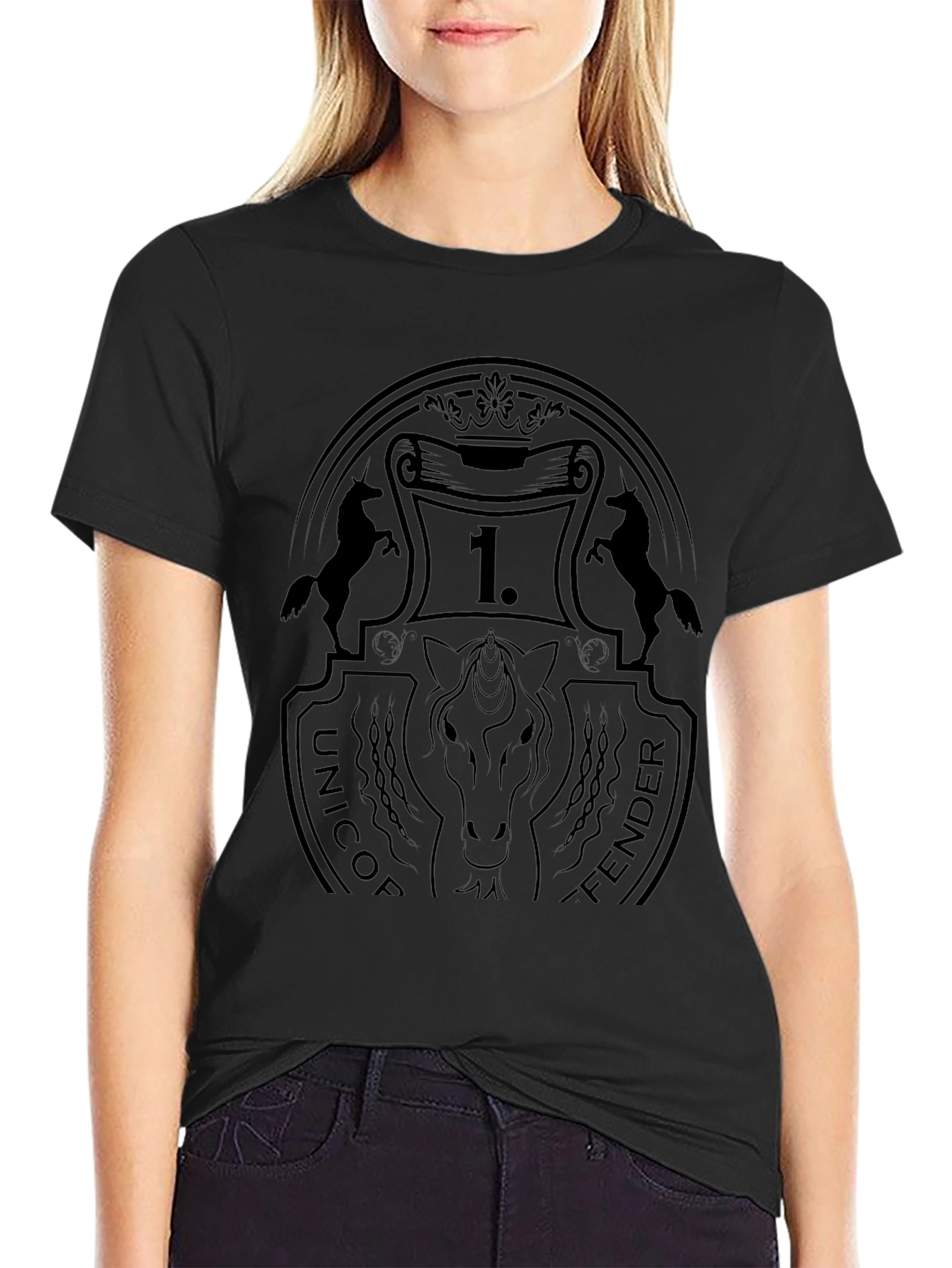 Unicorn Fender Graphic T-Shirt - Black