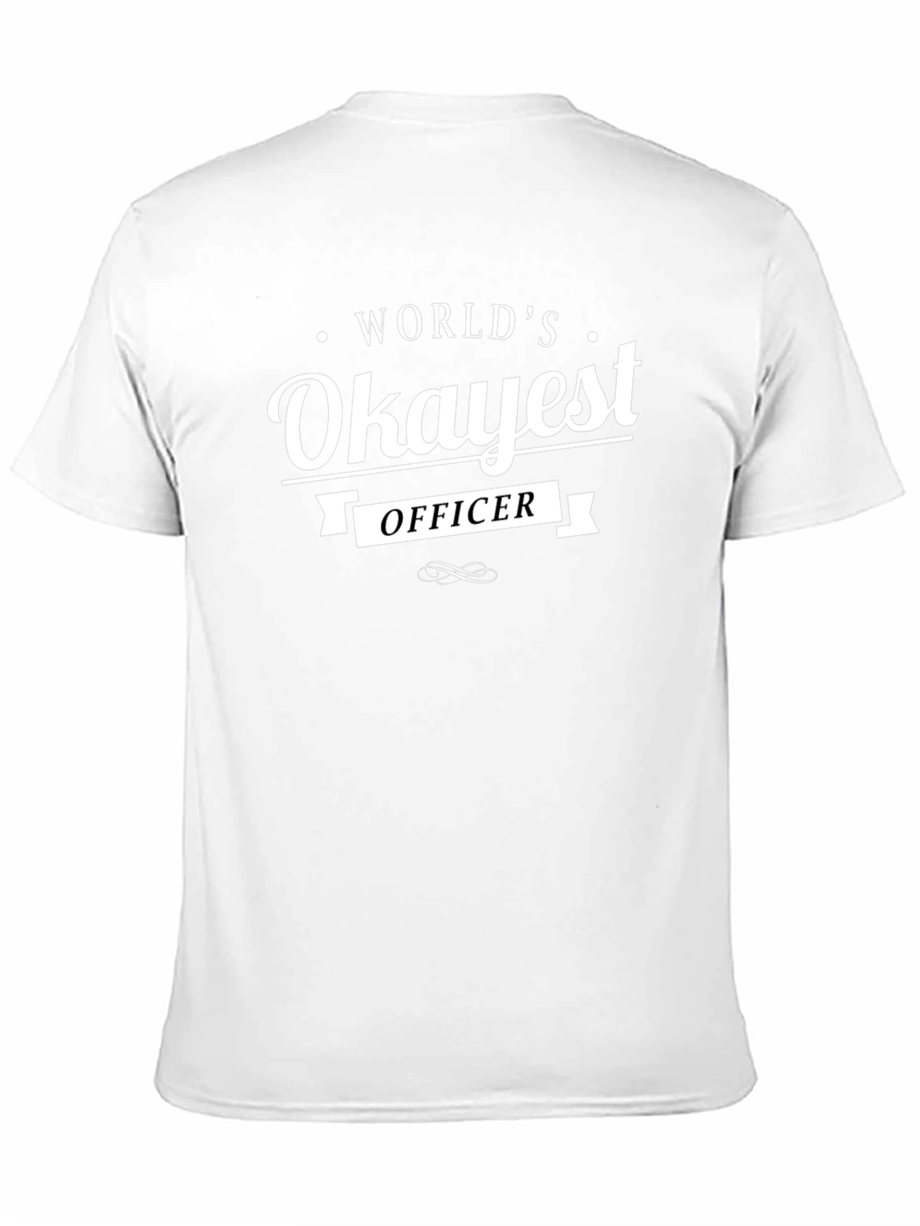 Worlds Okayest Officer T-Shirt - Funny Graphic Tee