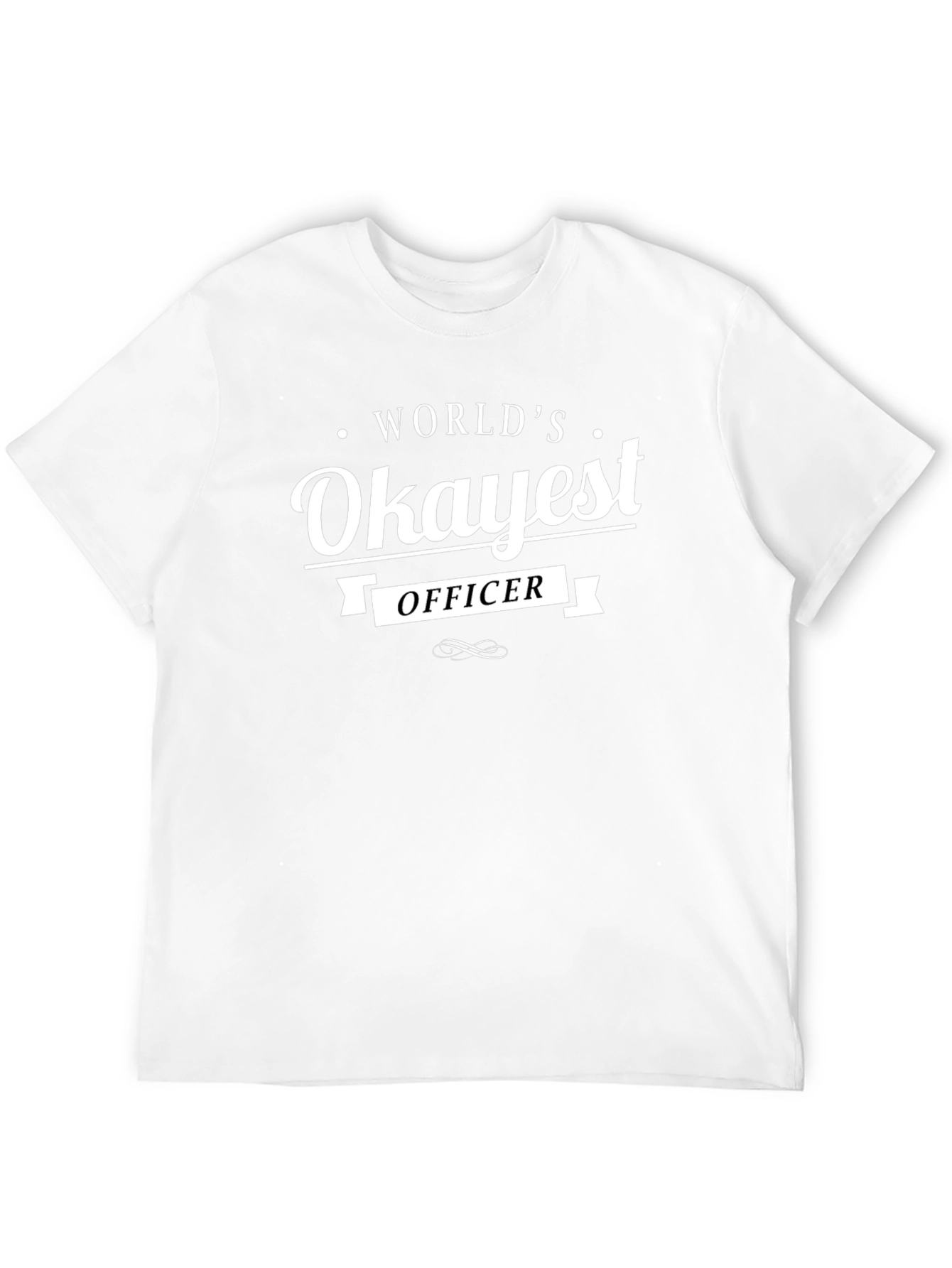 Worlds Okayest Officer T-Shirt - Funny Graphic Tee