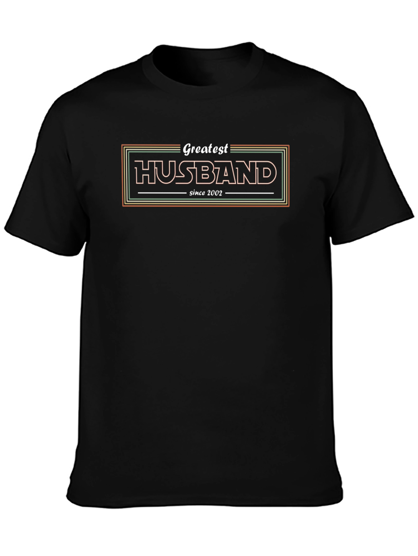 Greatest Husband Since 2002 Black Graphic T-Shirt