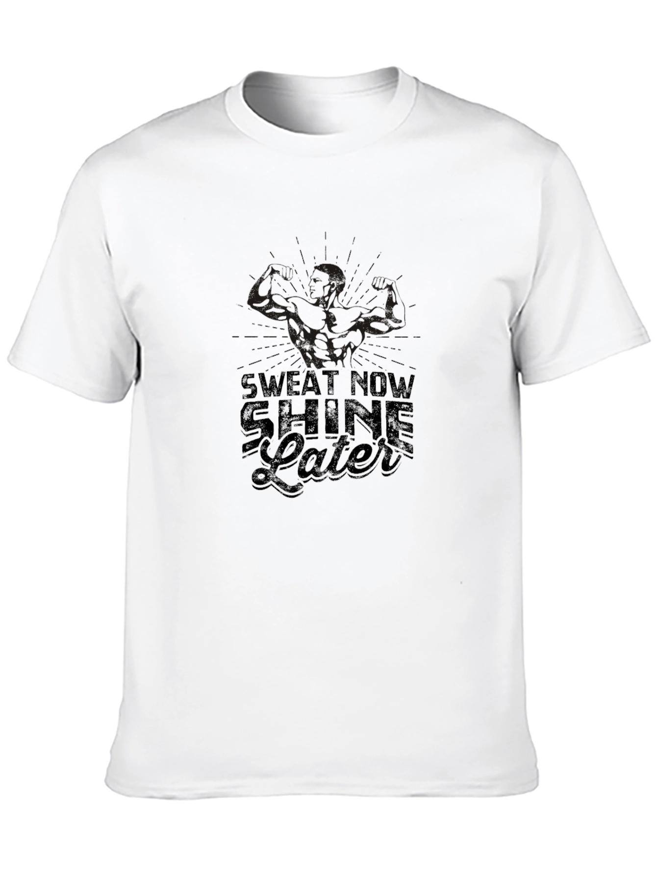 Sweat Now Shine Later Black Graphic Tee