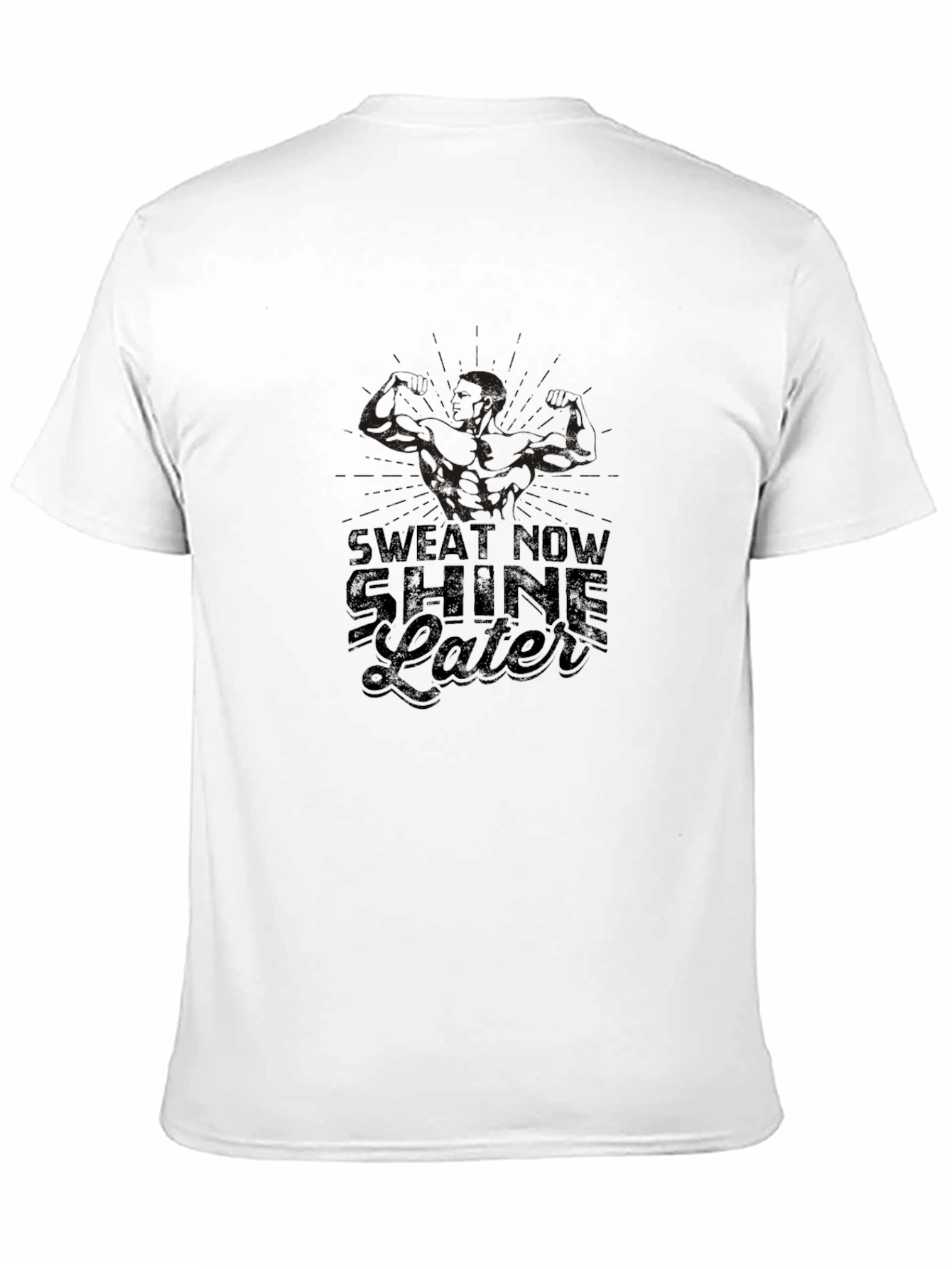 Sweat Now Shine Later Black Graphic Tee