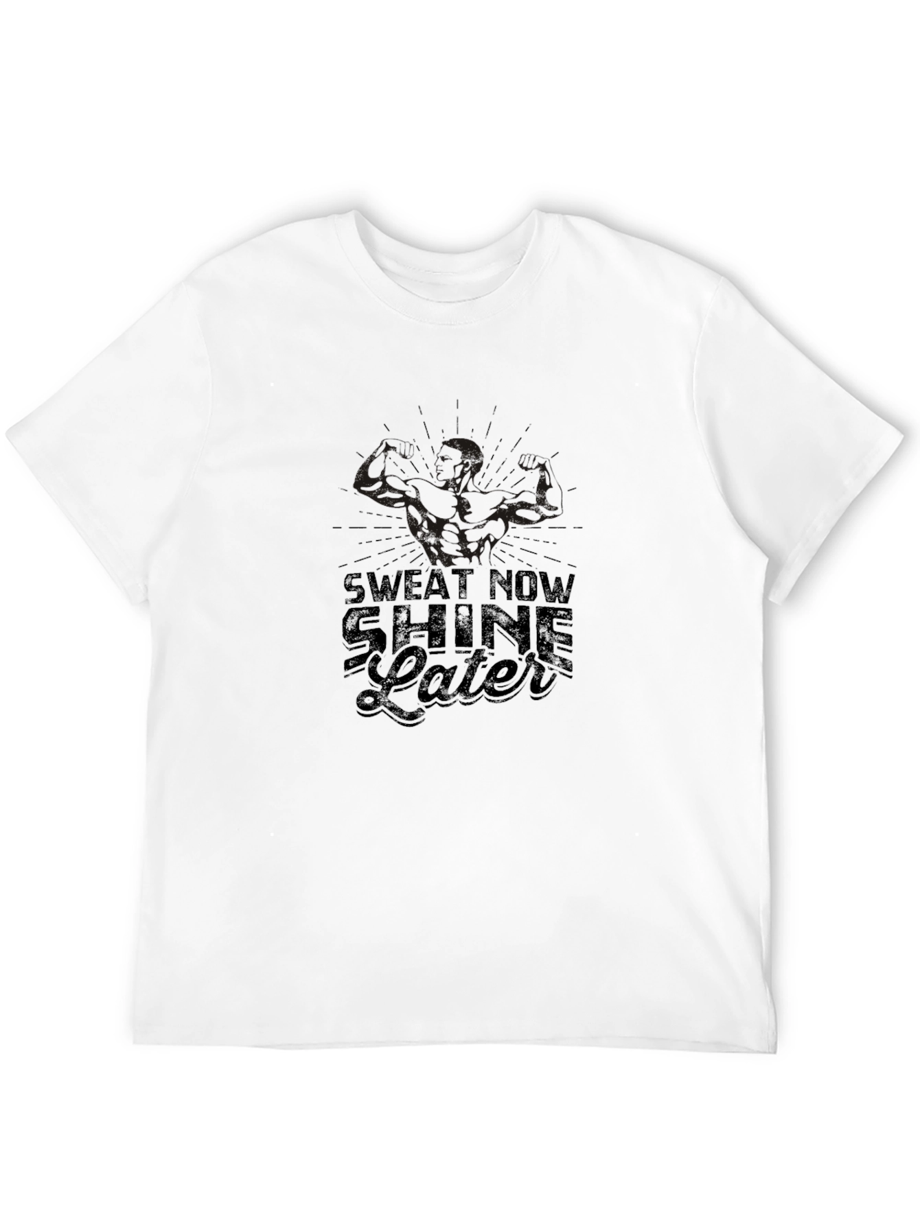 Sweat Now Shine Later Black Graphic Tee